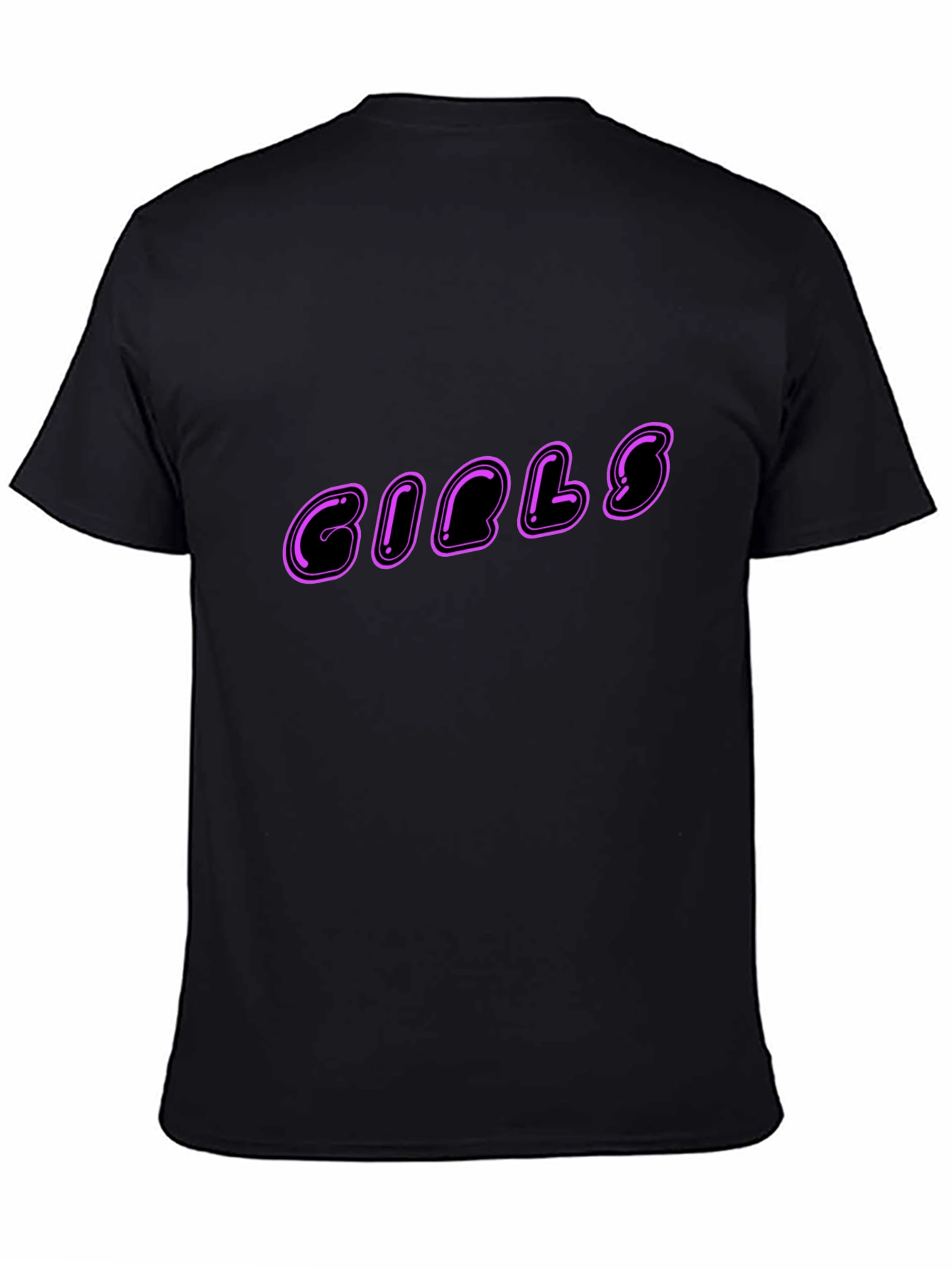 Camiseta Negra Estampada GIBLS