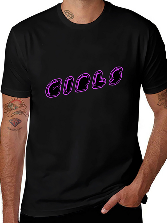 Camiseta Negra Estampada GIBLS