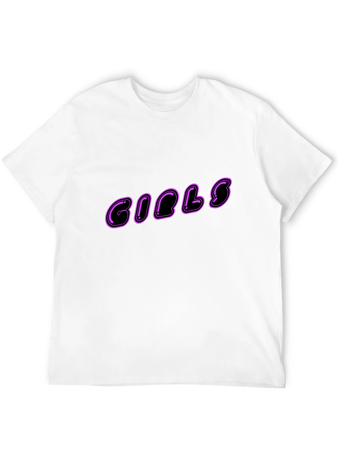 Camiseta Negra Estampada GIBLS
