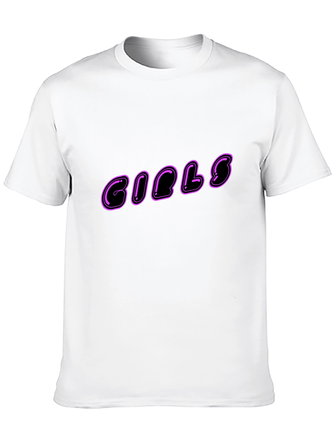 Camiseta Negra Estampada GIBLS