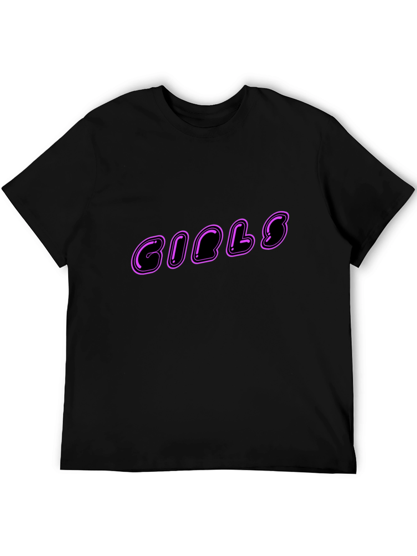 Camiseta Negra Estampada GIBLS