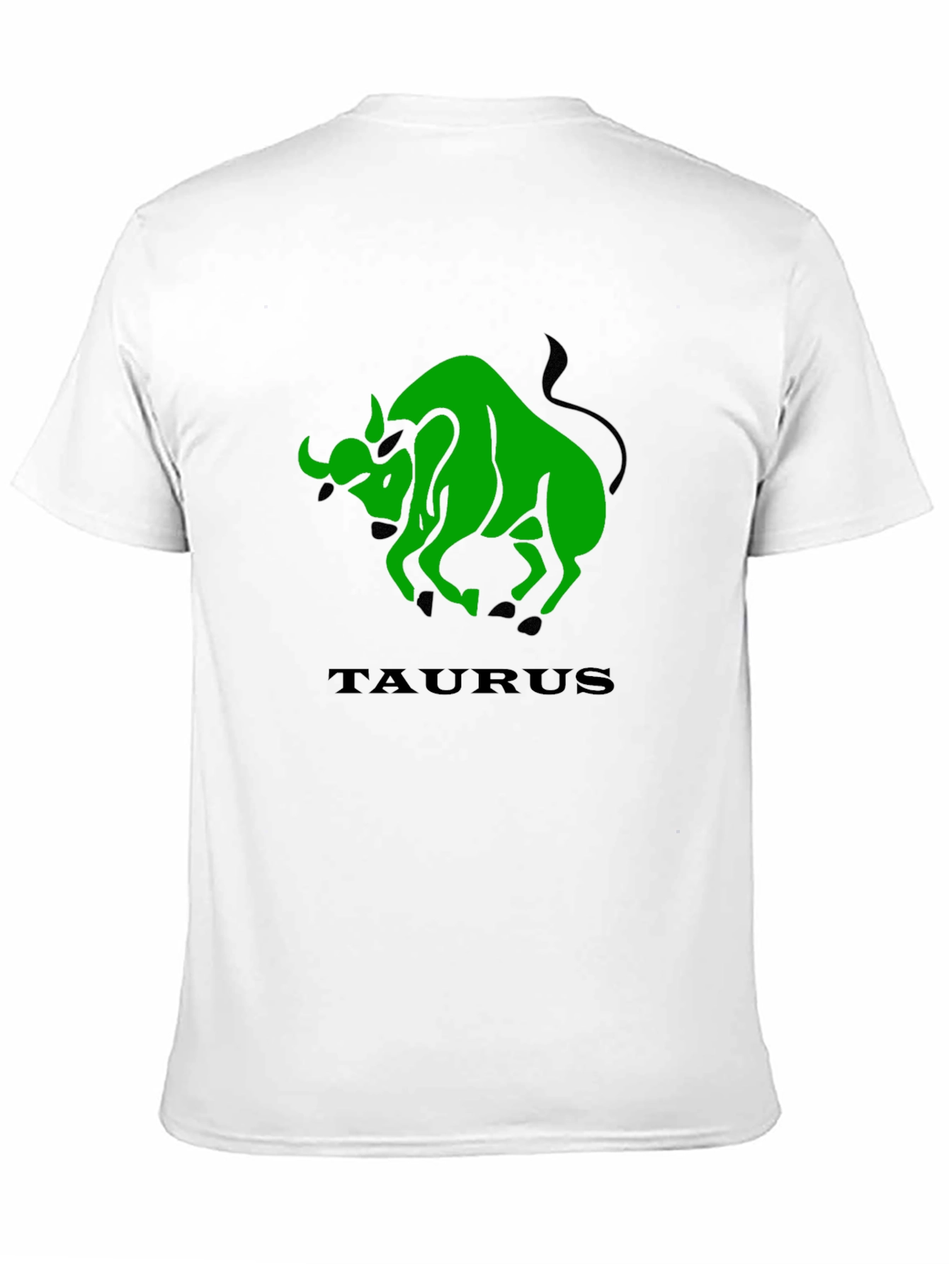 Camiseta Negra con Diseño Tauro Verde