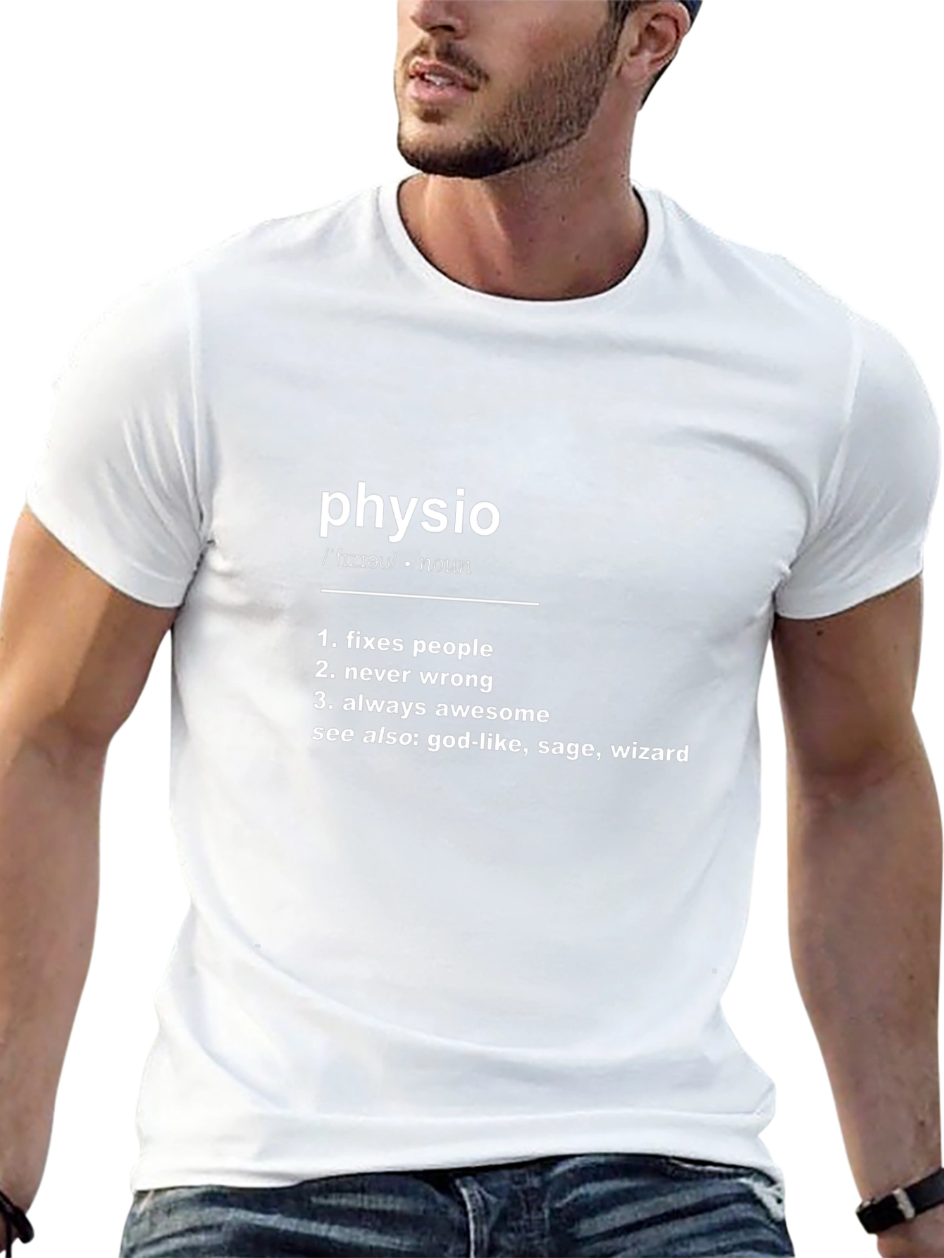 Camiseta Negra Physio: Divertida y Profesional