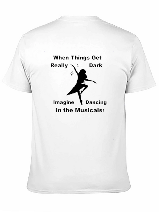 Camiseta Negra con Diseño de Bailarina Musical