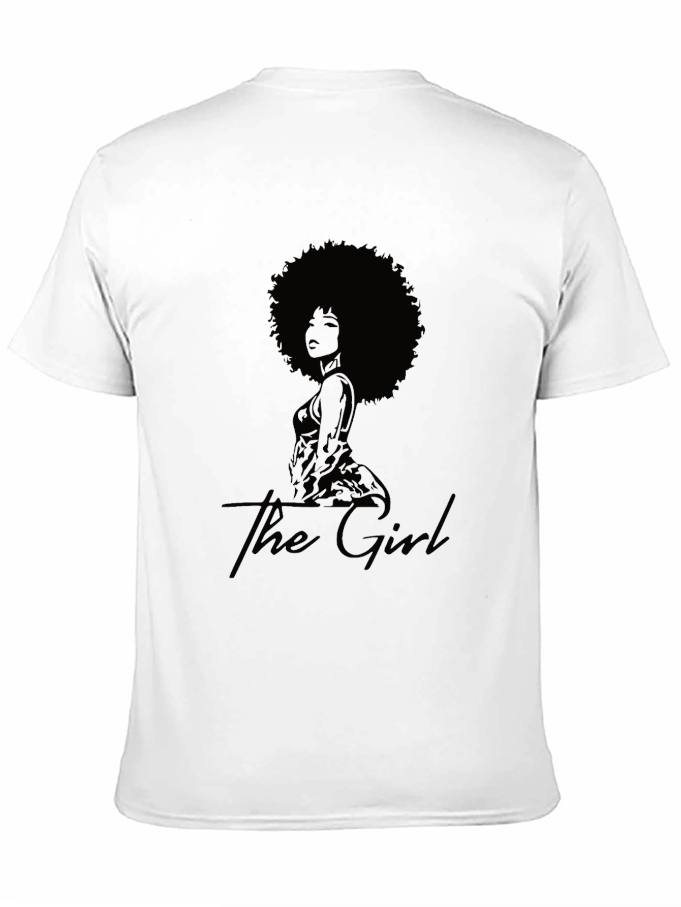 Camiseta Negra The Girl Diseño Afro