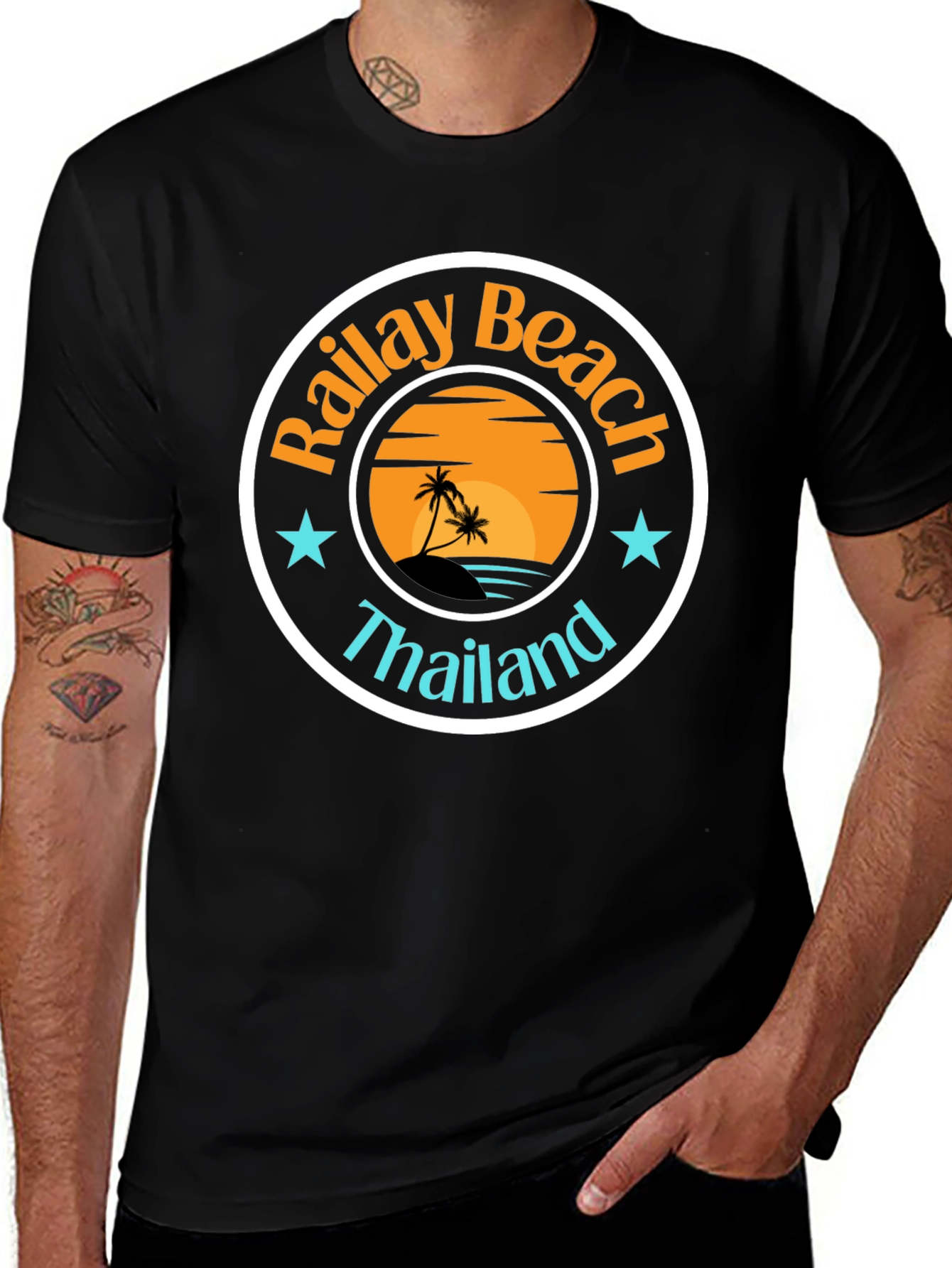 Camiseta Negra Railay Beach Tailandia