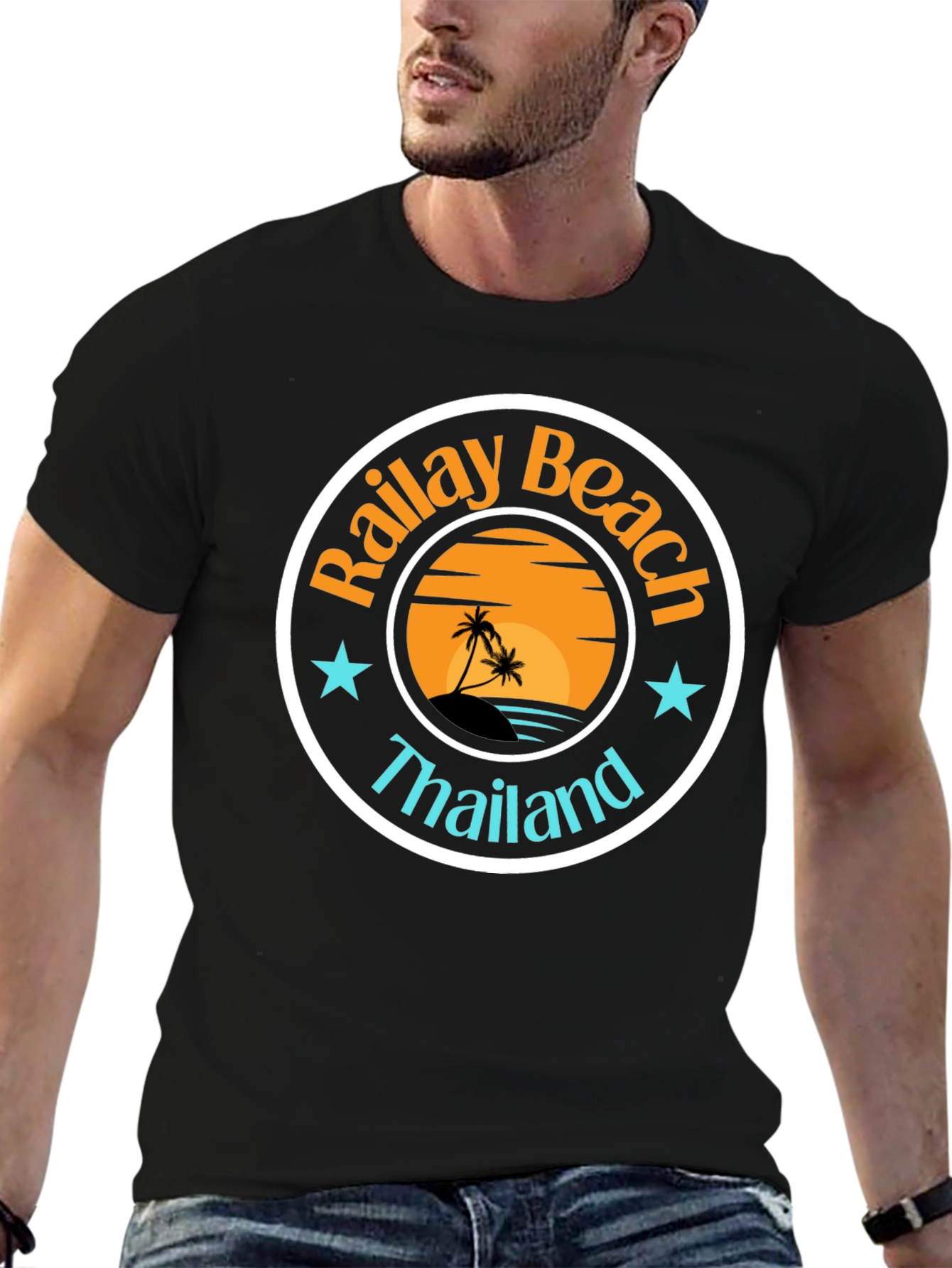 Camiseta Negra Railay Beach Tailandia