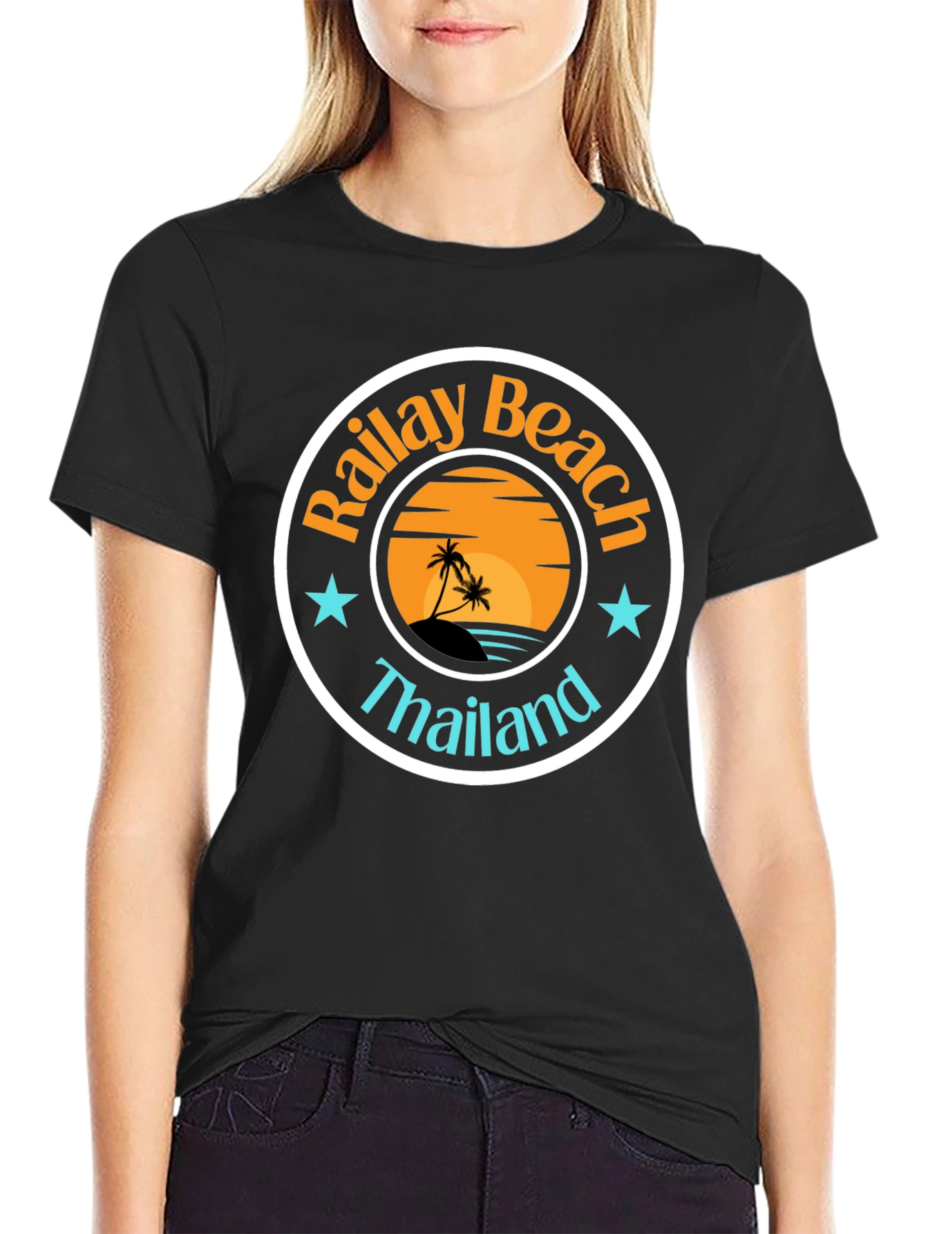 Camiseta Negra Railay Beach Tailandia
