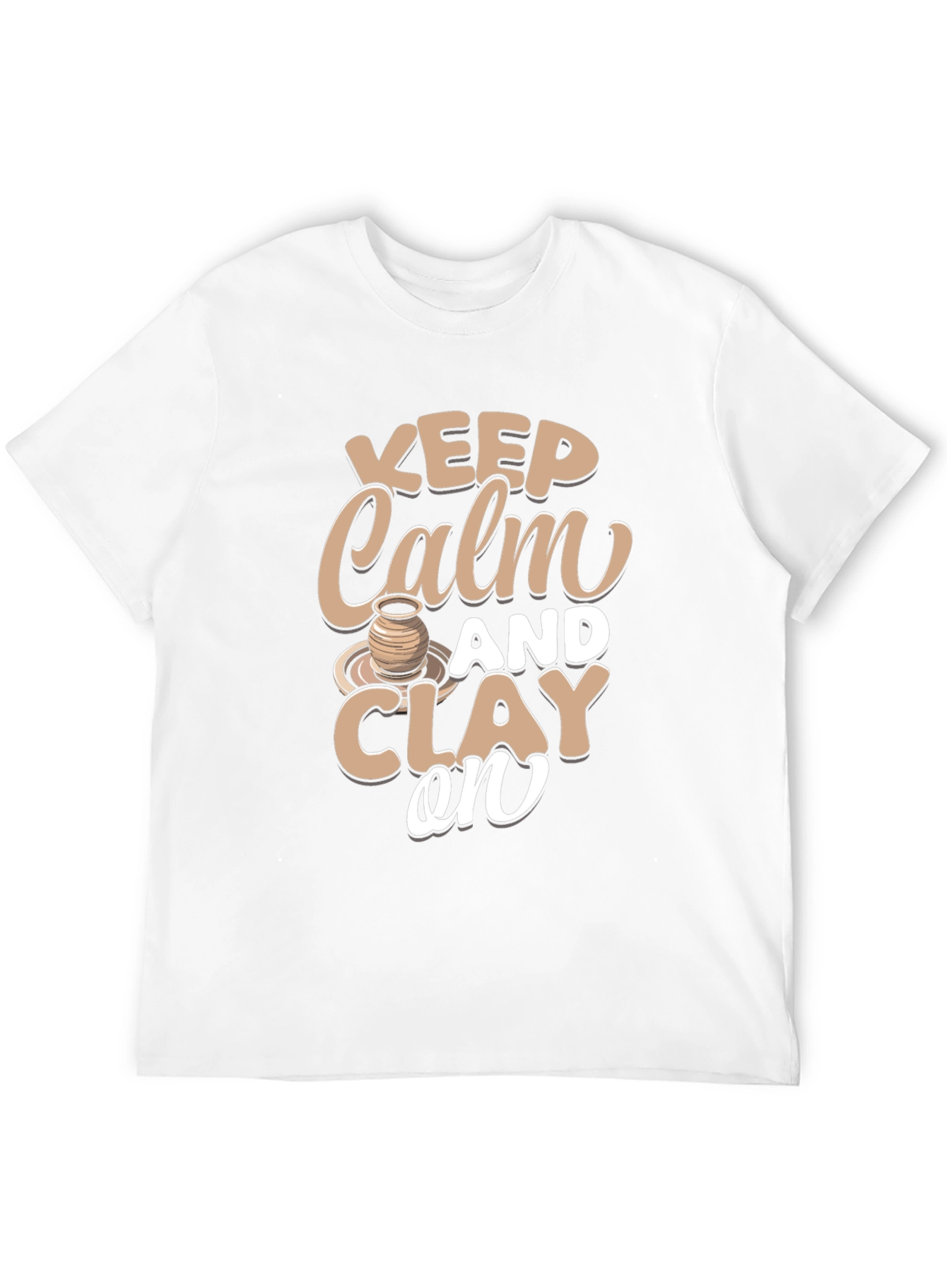 Camiseta Negra Keep Calm and Clay On