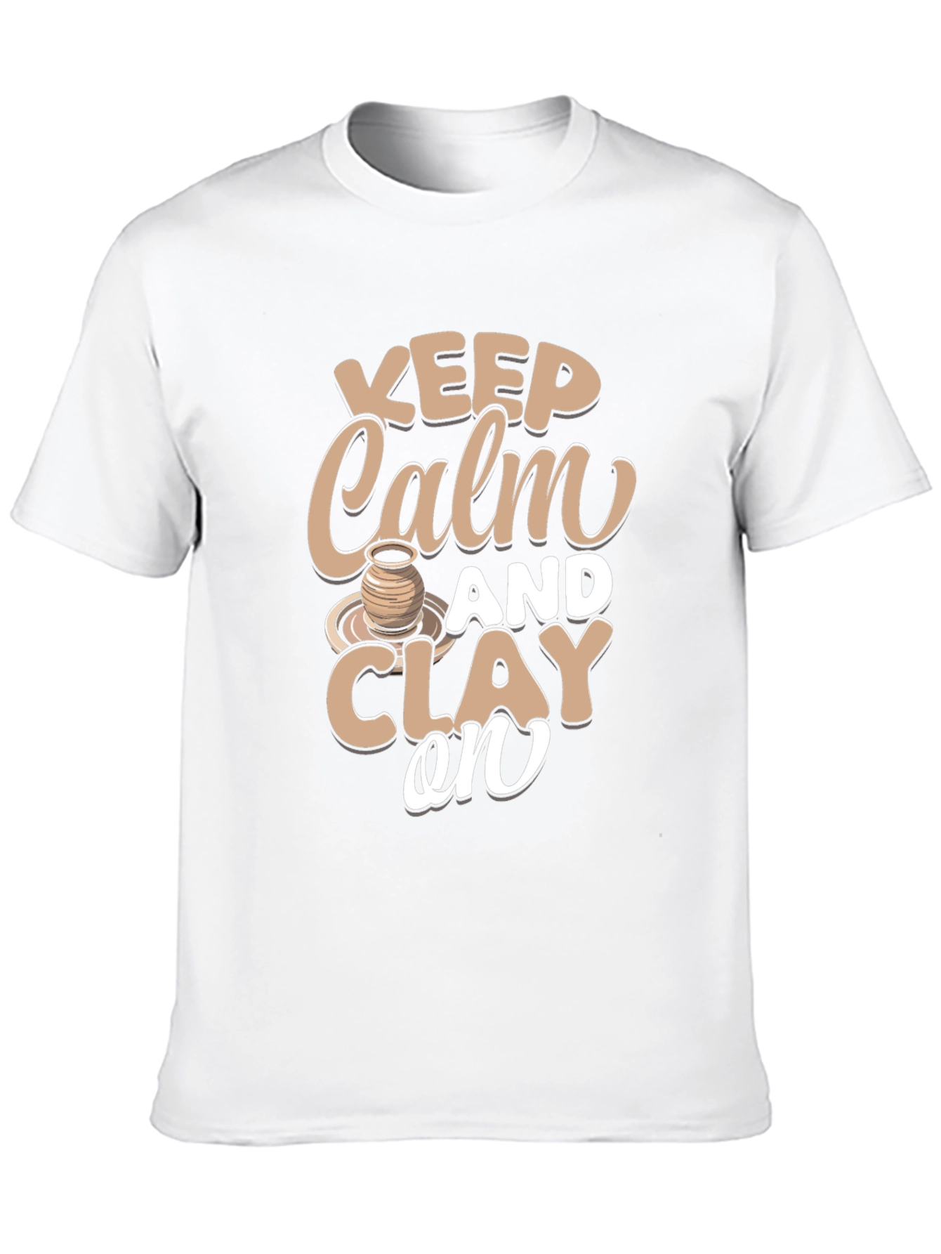 Camiseta Negra Keep Calm and Clay On