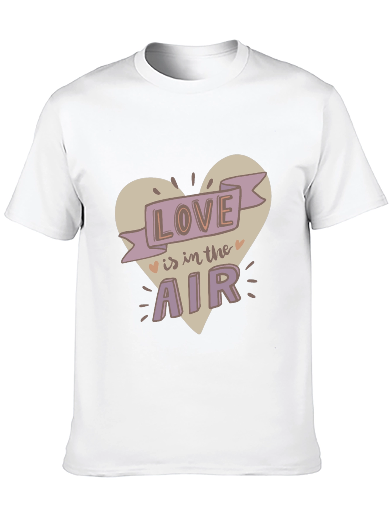 Camiseta Negra Estampado Romántico Love is in the Air