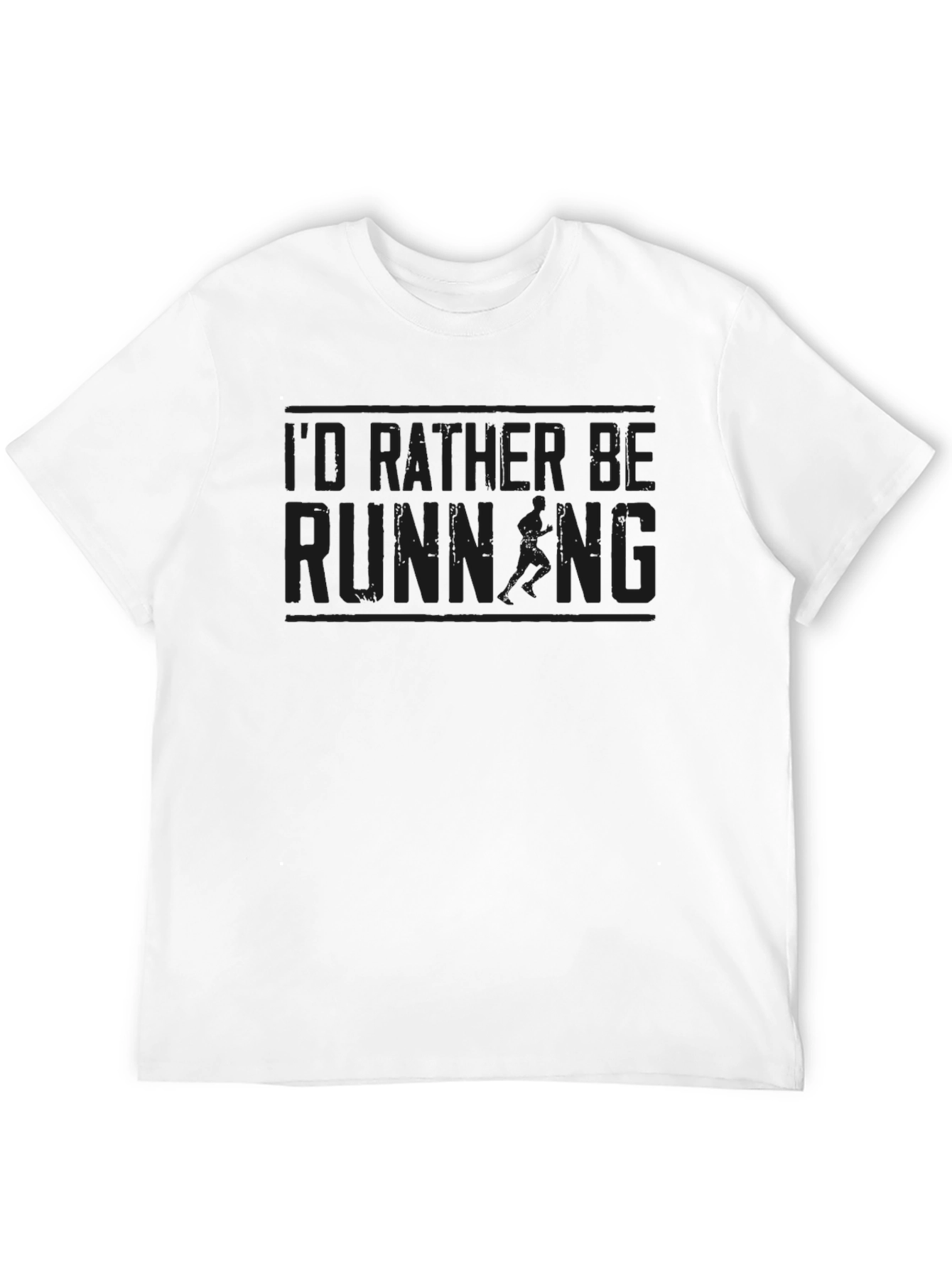 Camiseta Negra Id Rather Be Running