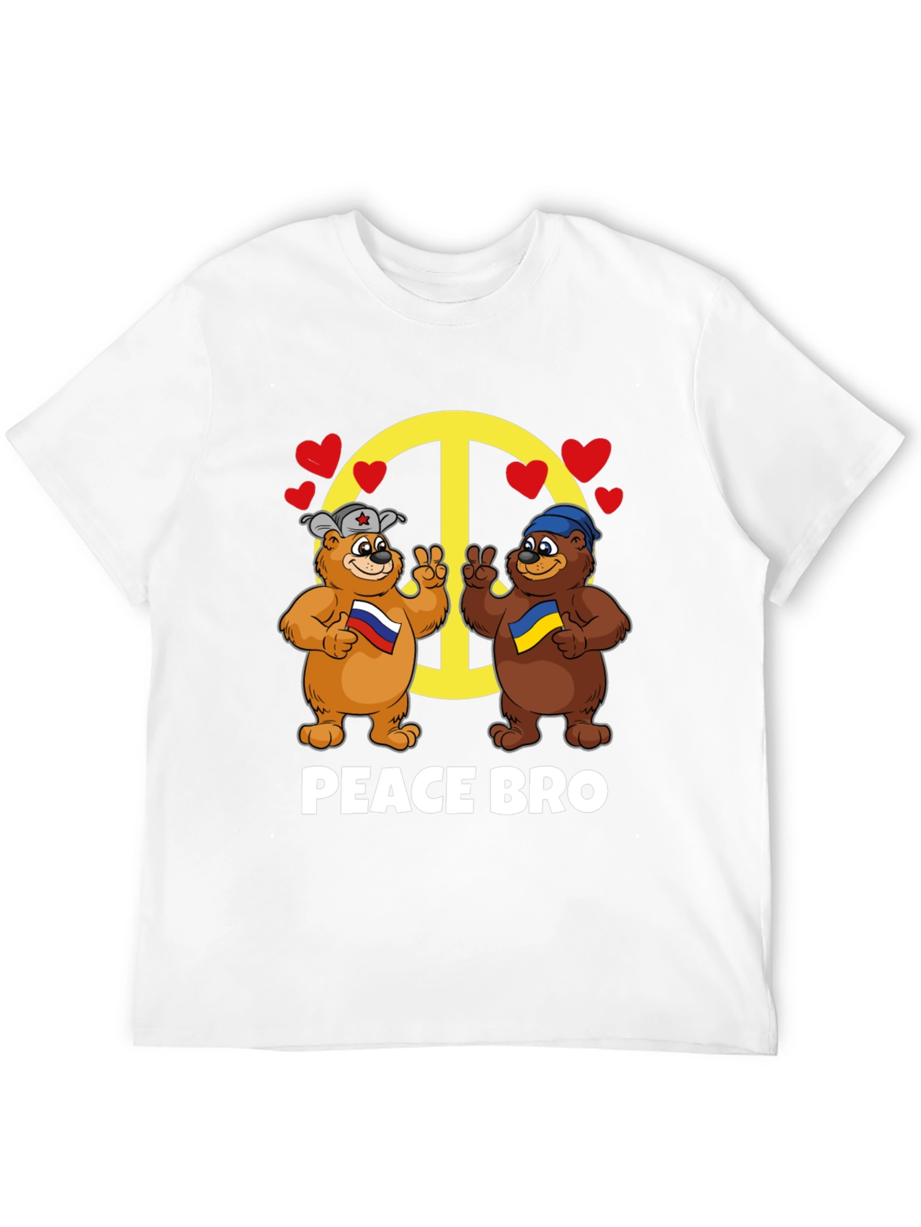 Camiseta Peace Bro: Osos Rusia-Ucrania