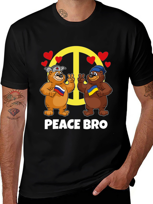 Camiseta Peace Bro: Osos Rusia-Ucrania