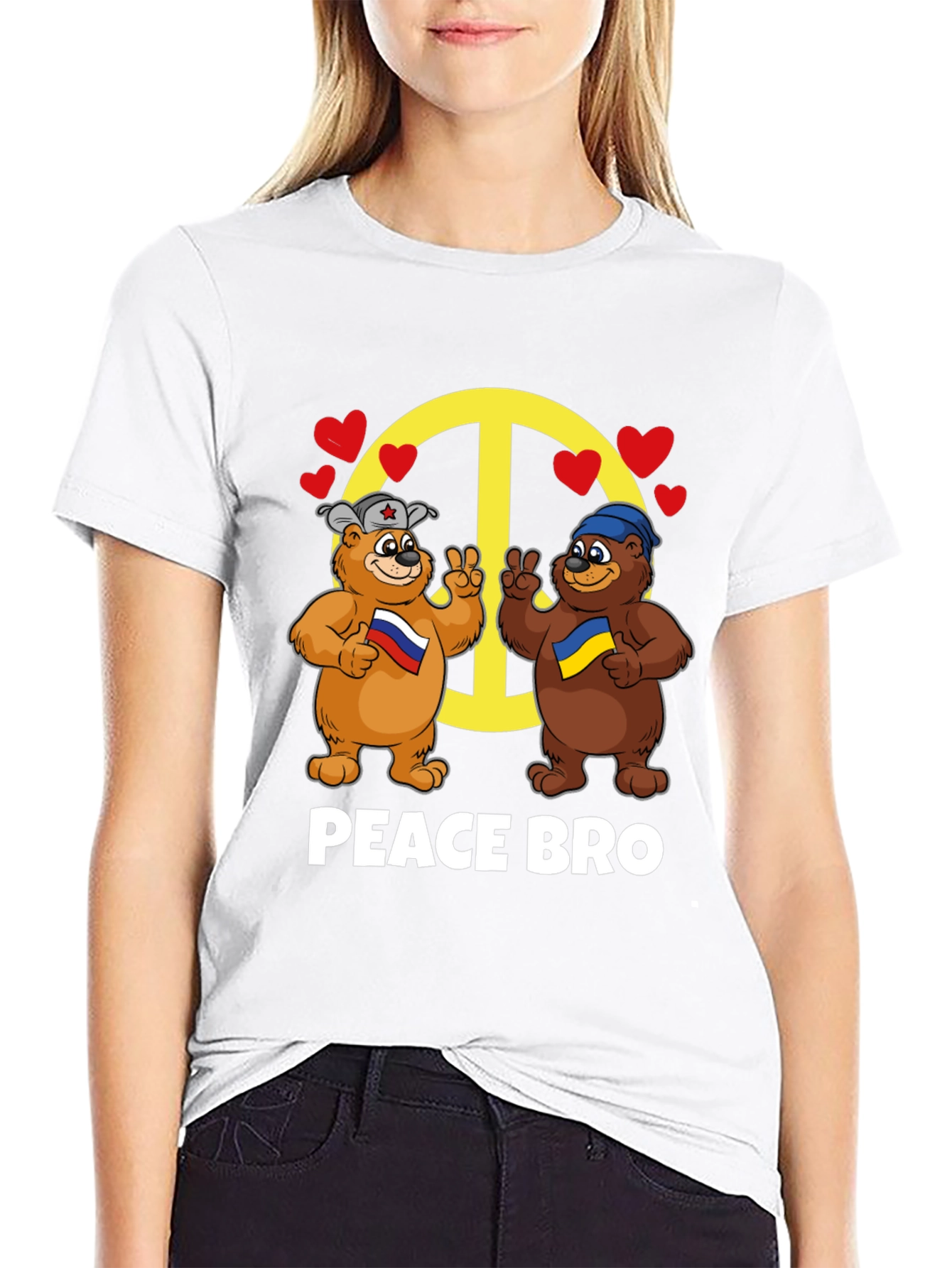 Camiseta Peace Bro: Osos Rusia-Ucrania