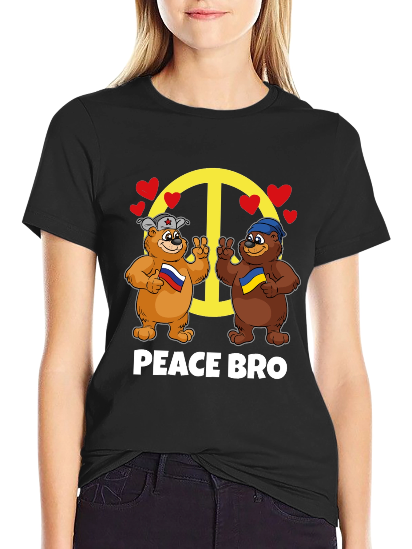 Camiseta Peace Bro: Osos Rusia-Ucrania
