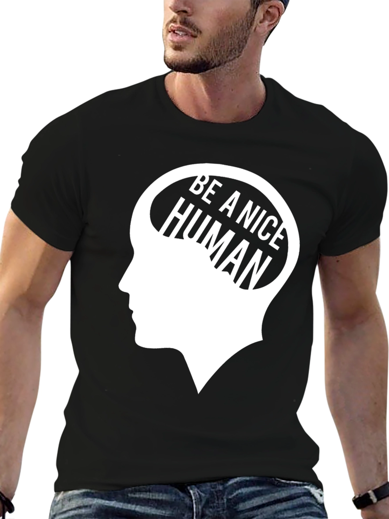 Camiseta Negra: Sé Un Humano Amable