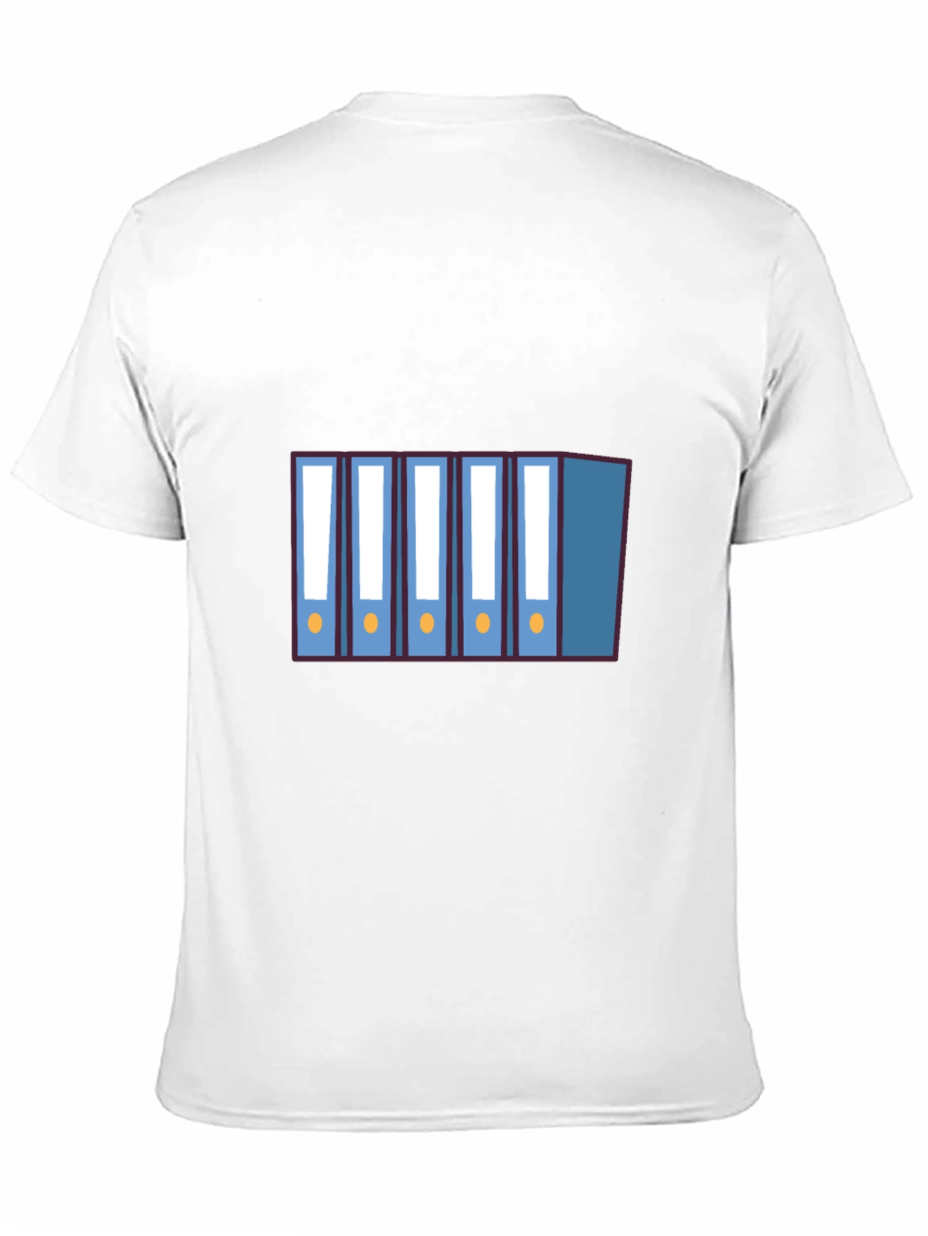 Camiseta Negra con Diseño de Carpetas