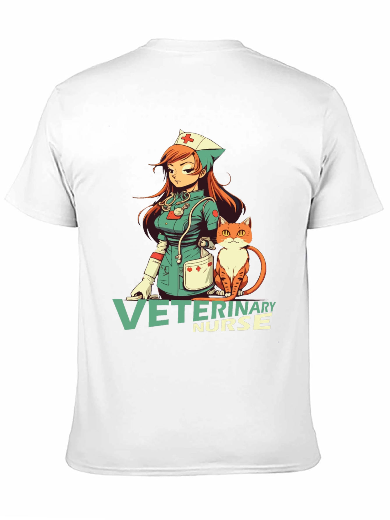Camiseta Negra con Diseño Veterinario Anime
