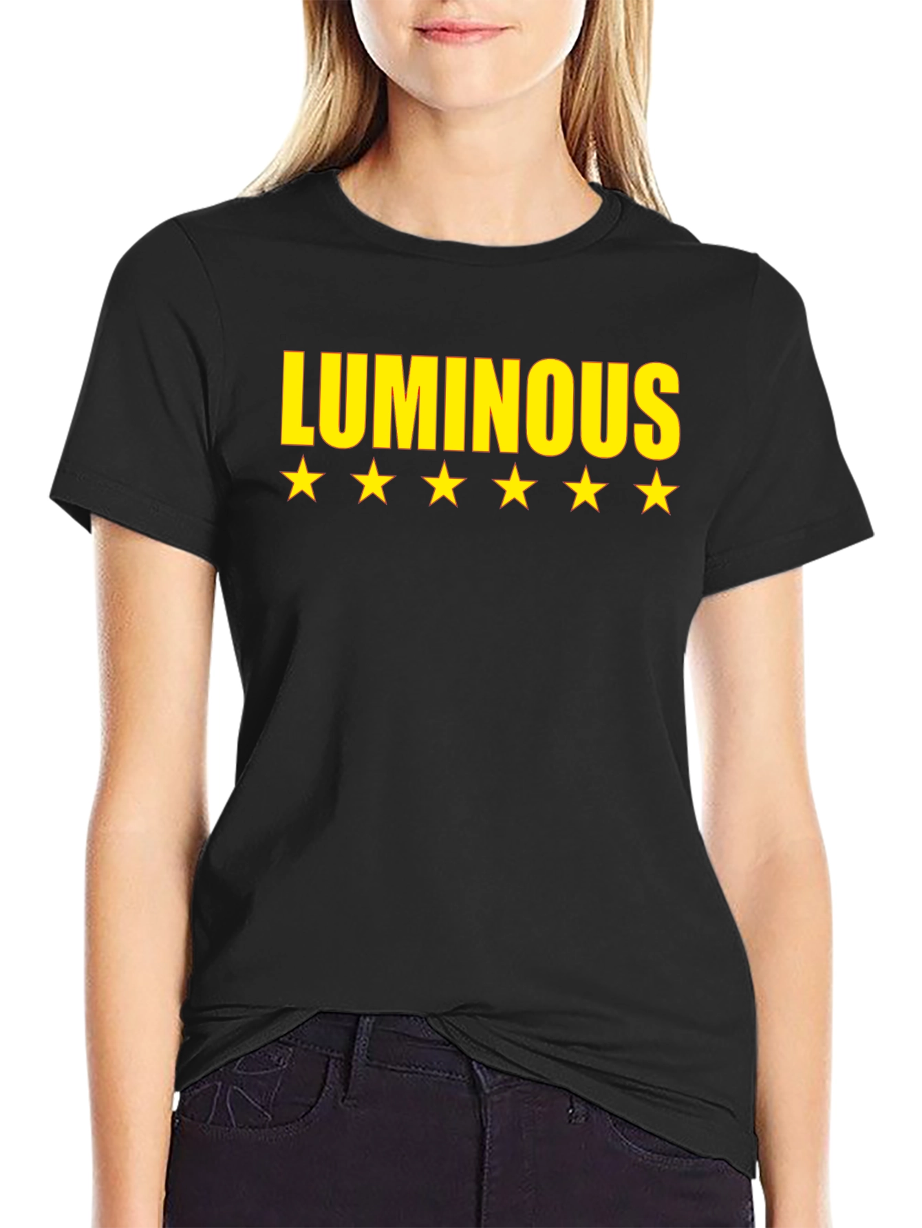 Camiseta Negra Luminous con Estrellas