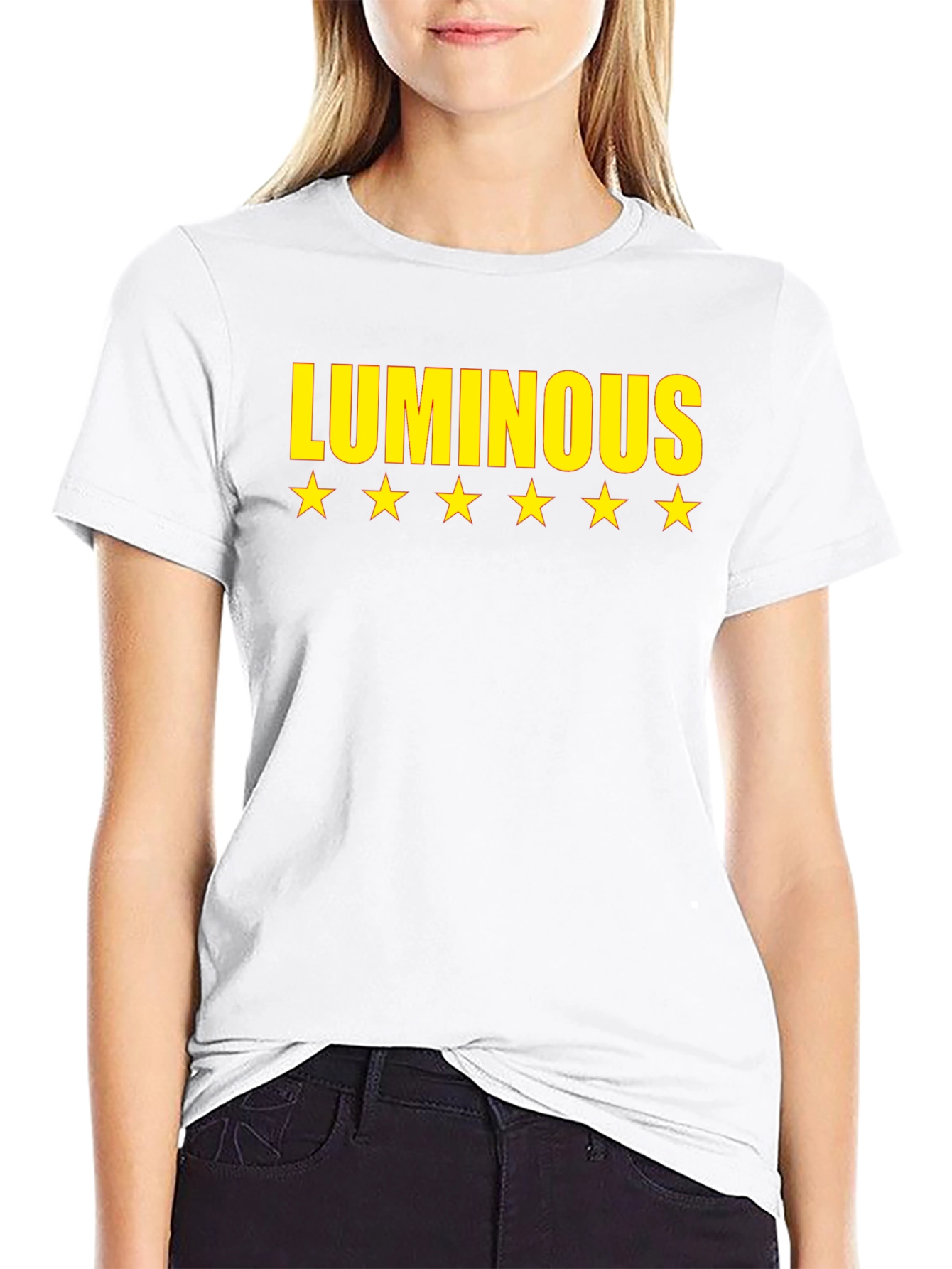 Camiseta Negra Luminous con Estrellas