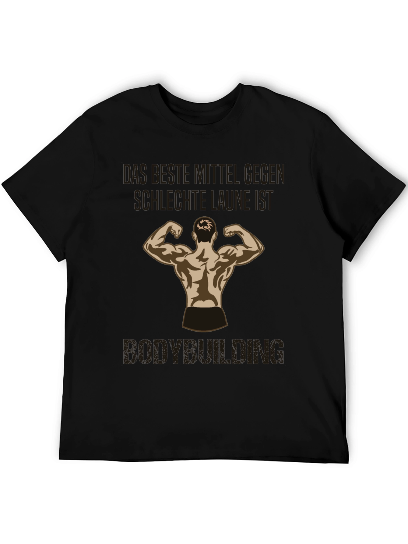 Camiseta Negra Bodybuilding Buena Onda