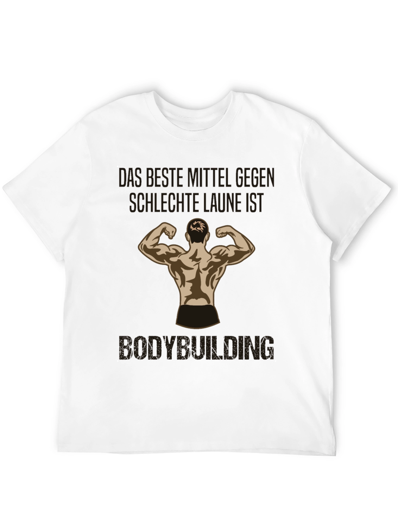 Camiseta Negra Bodybuilding Buena Onda