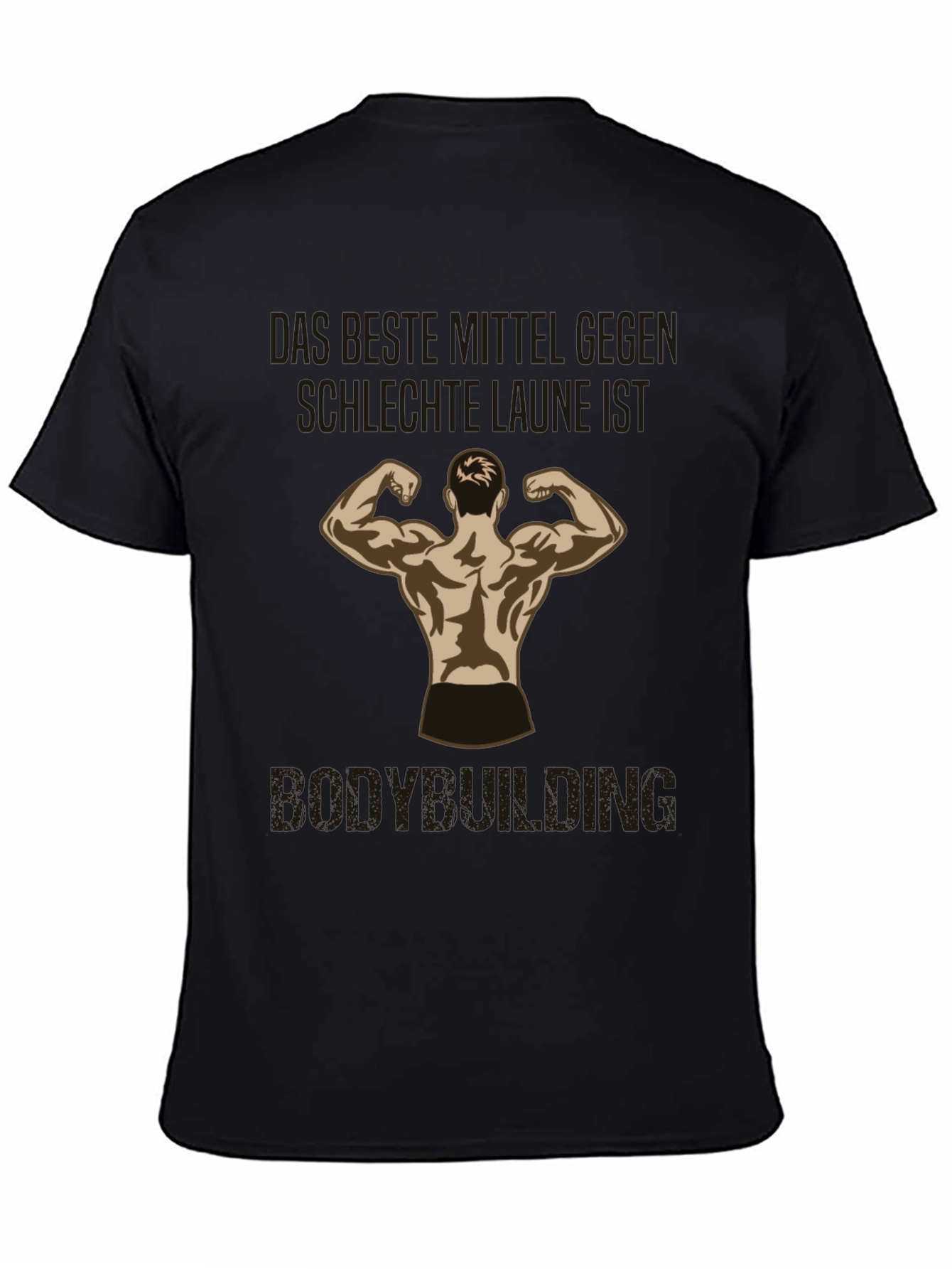 Camiseta Negra Bodybuilding Buena Onda