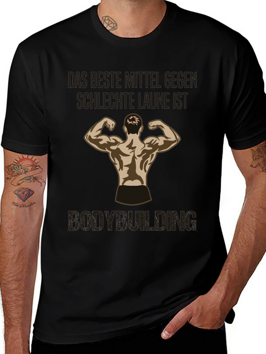 Camiseta Negra Bodybuilding Buena Onda