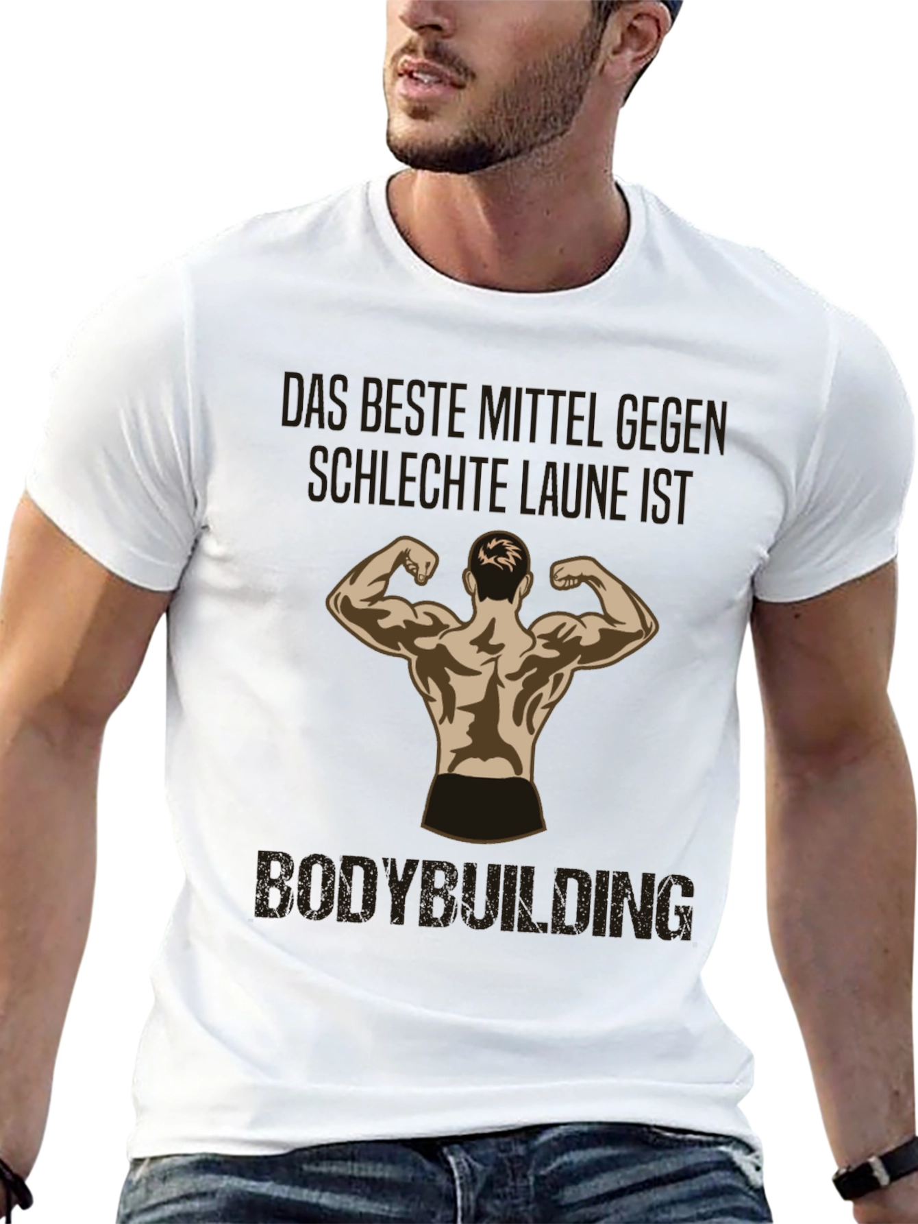 Camiseta Negra Bodybuilding Buena Onda