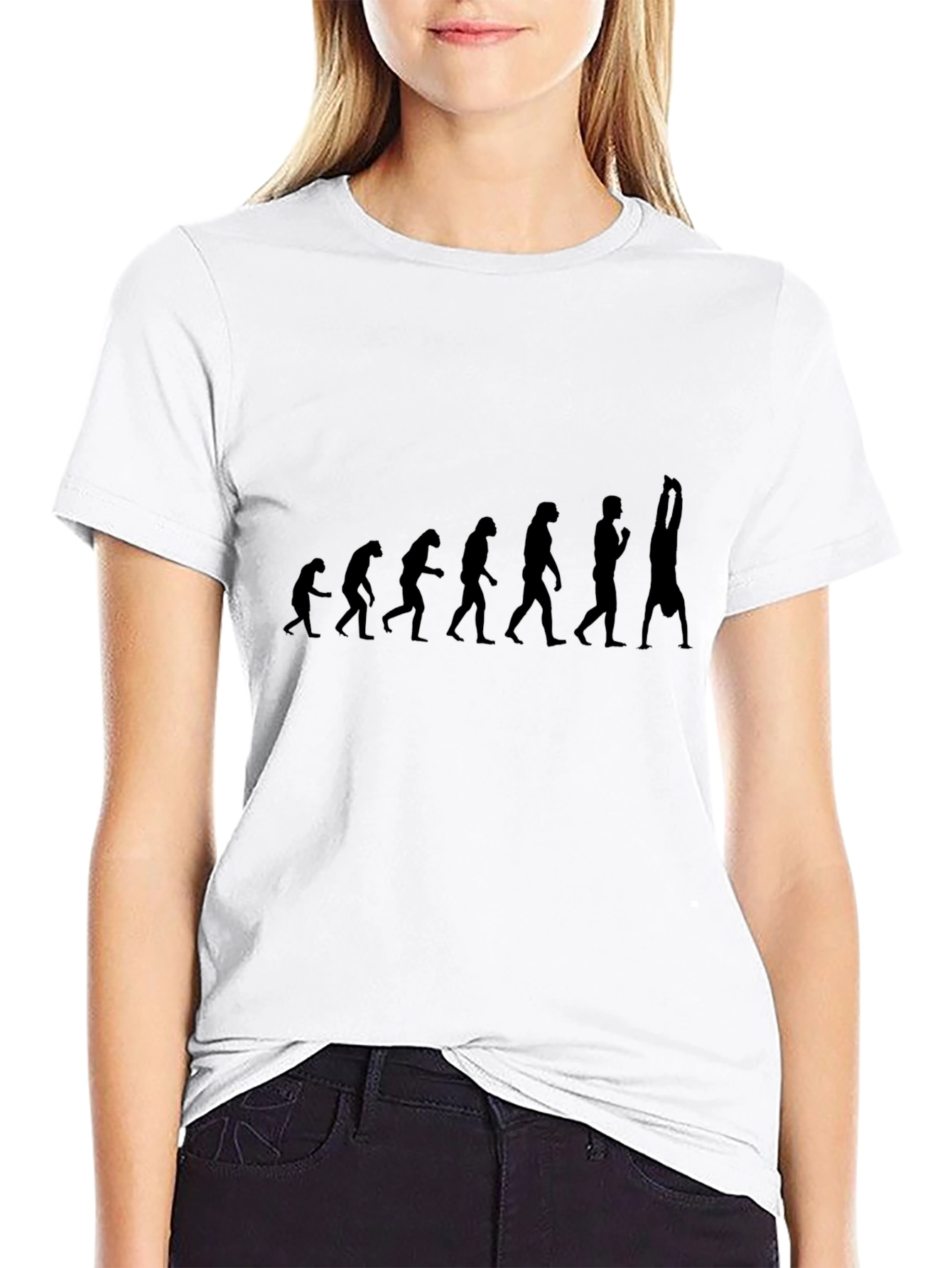 Camiseta Hombre Evolución Gimnasia Negra