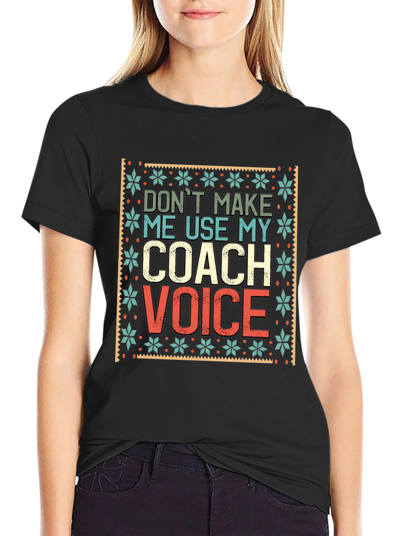 Camiseta Negra Coach Voice para Entrenadores