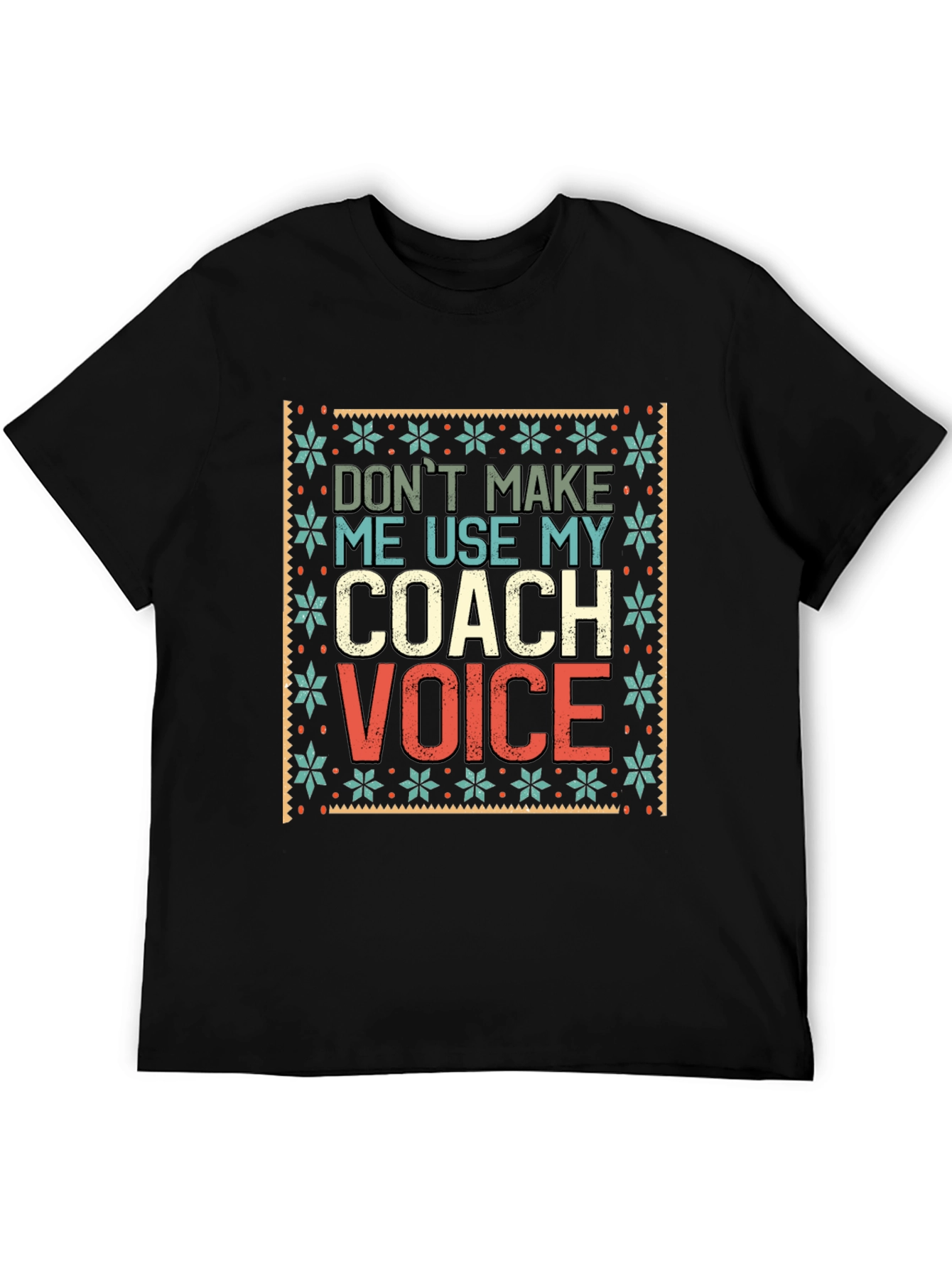 Camiseta Negra Coach Voice para Entrenadores