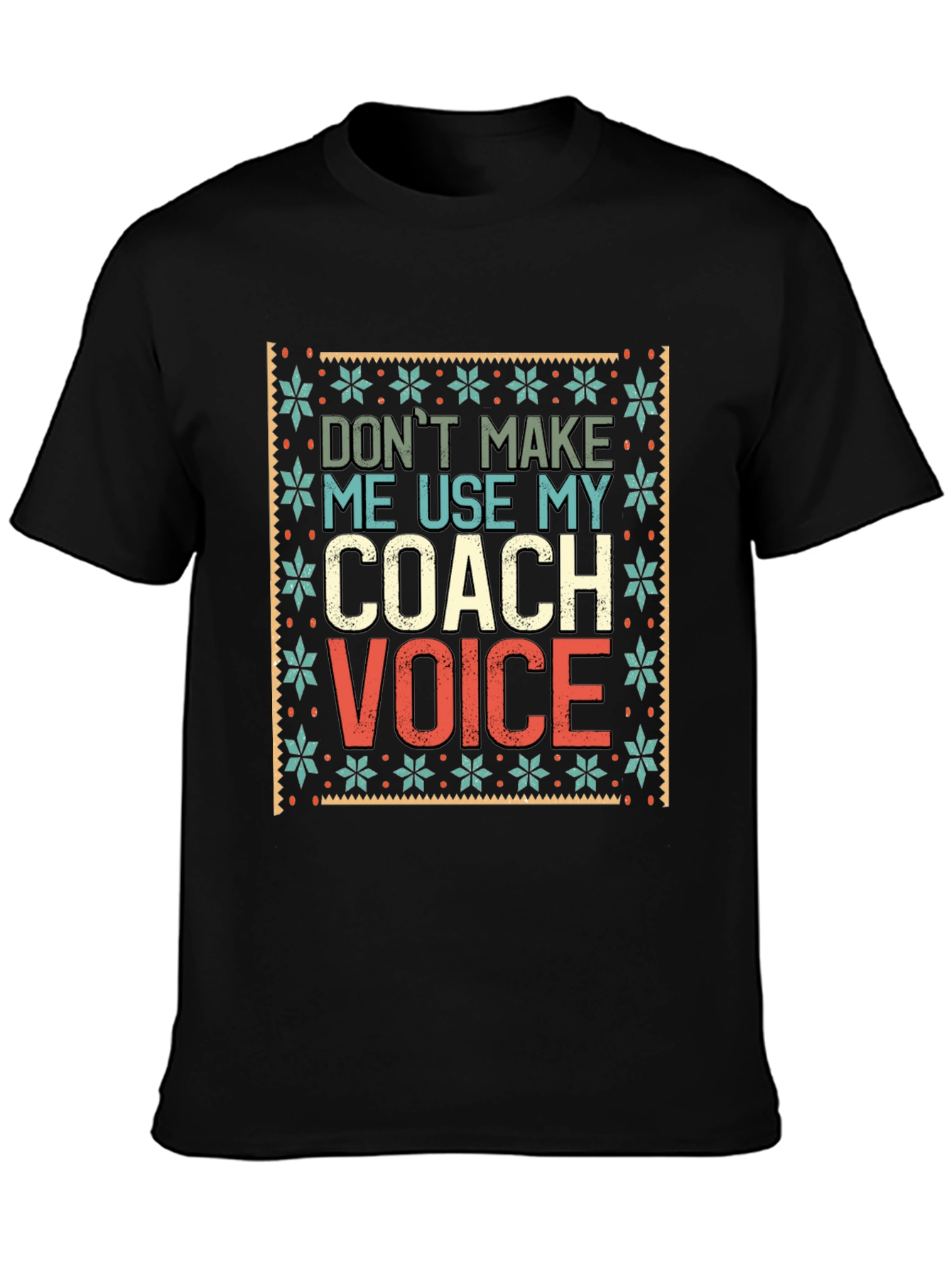 Camiseta Negra Coach Voice para Entrenadores