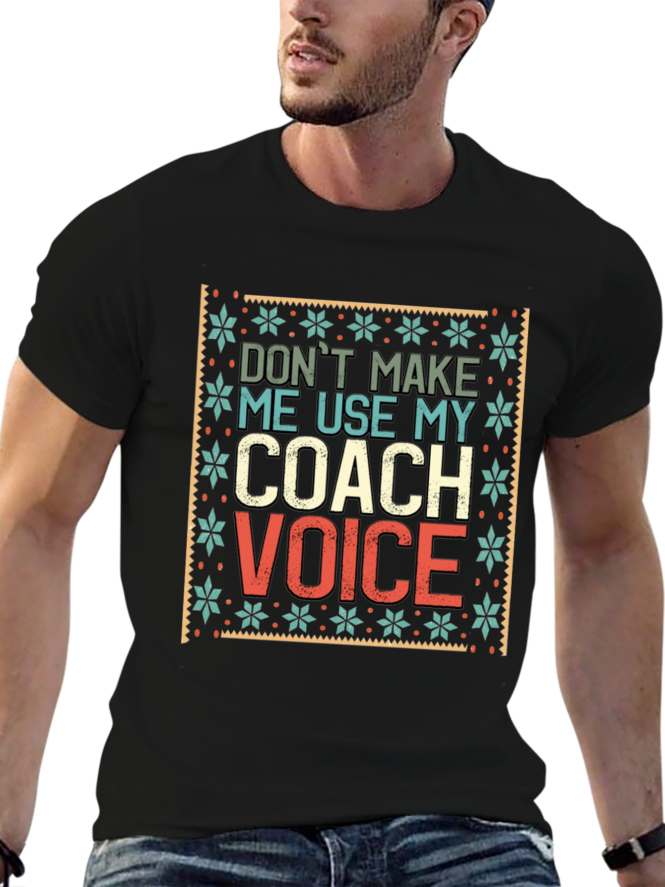 Camiseta Negra Coach Voice para Entrenadores