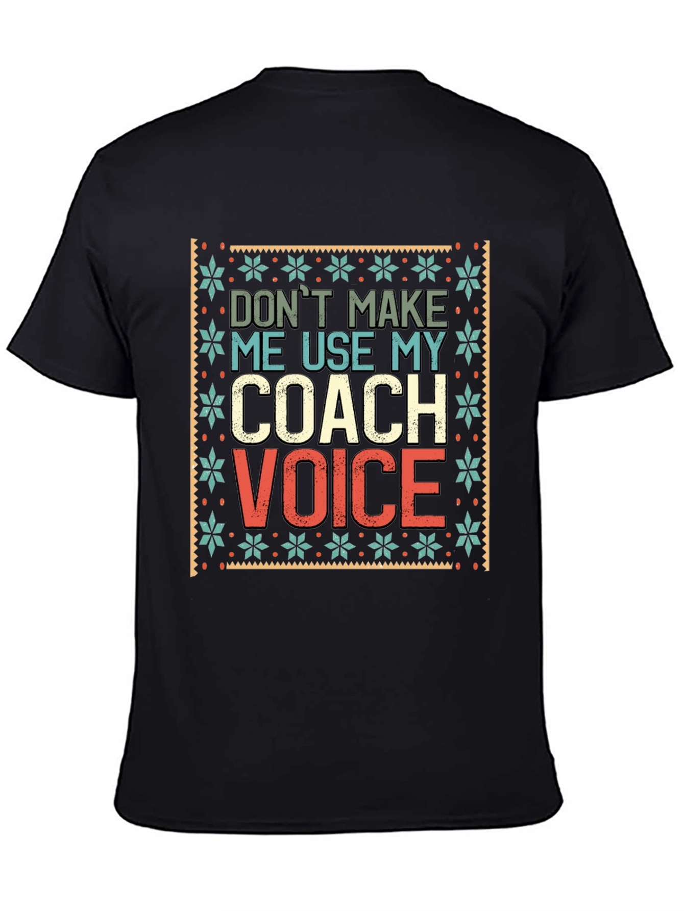 Camiseta Negra Coach Voice para Entrenadores