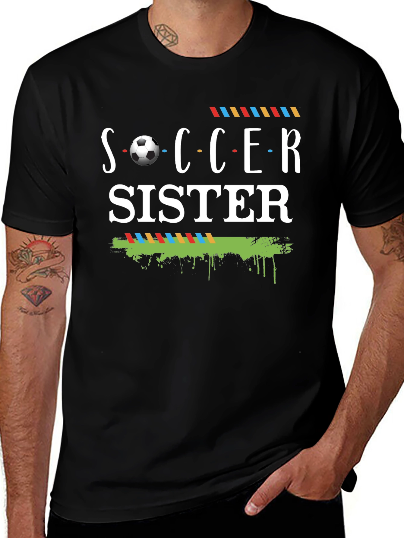 Camiseta Negra Soccer Sister