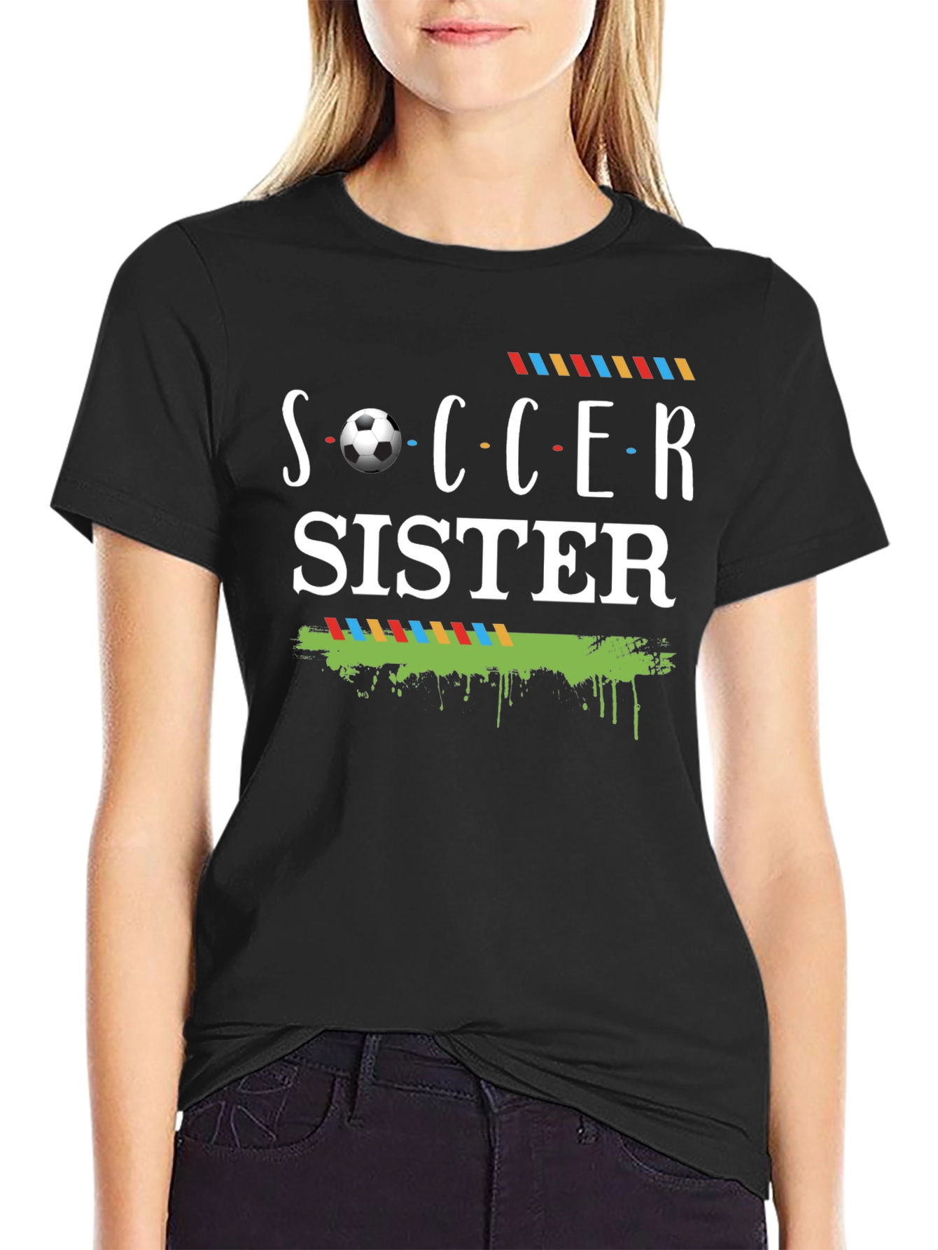 Camiseta Negra Soccer Sister