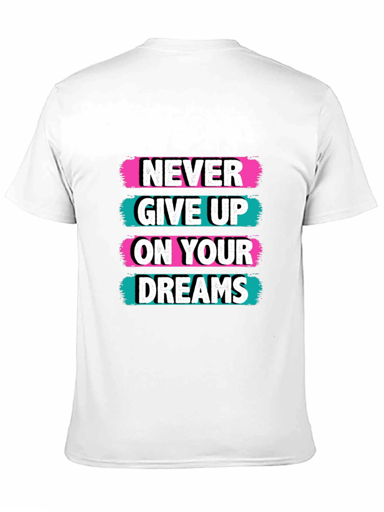 Camiseta Negra con Diseño Motivacional Never Give Up