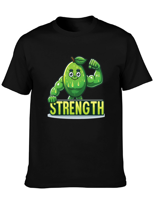 Camiseta Negra de Aguacate Musculoso - Fuerza