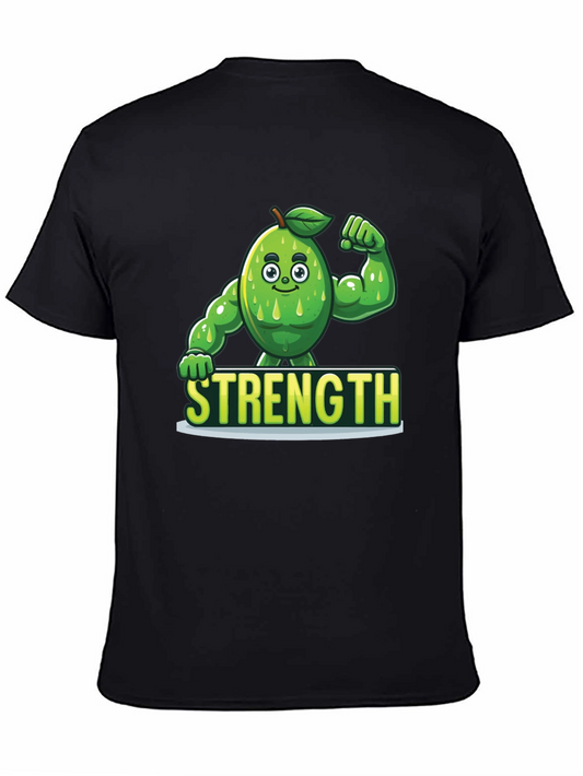 Camiseta Negra de Aguacate Musculoso - Fuerza