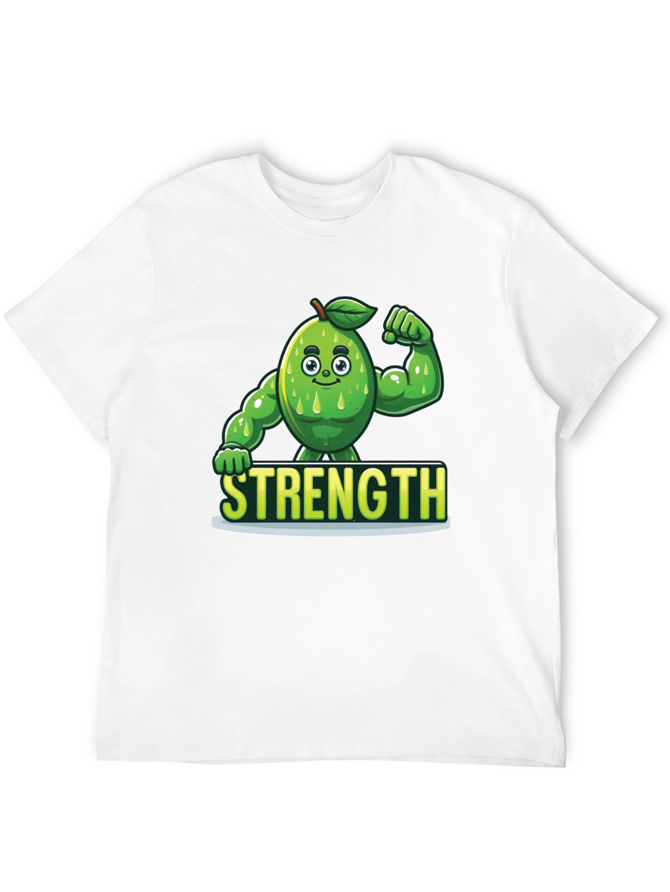 Camiseta Negra de Aguacate Musculoso - Fuerza