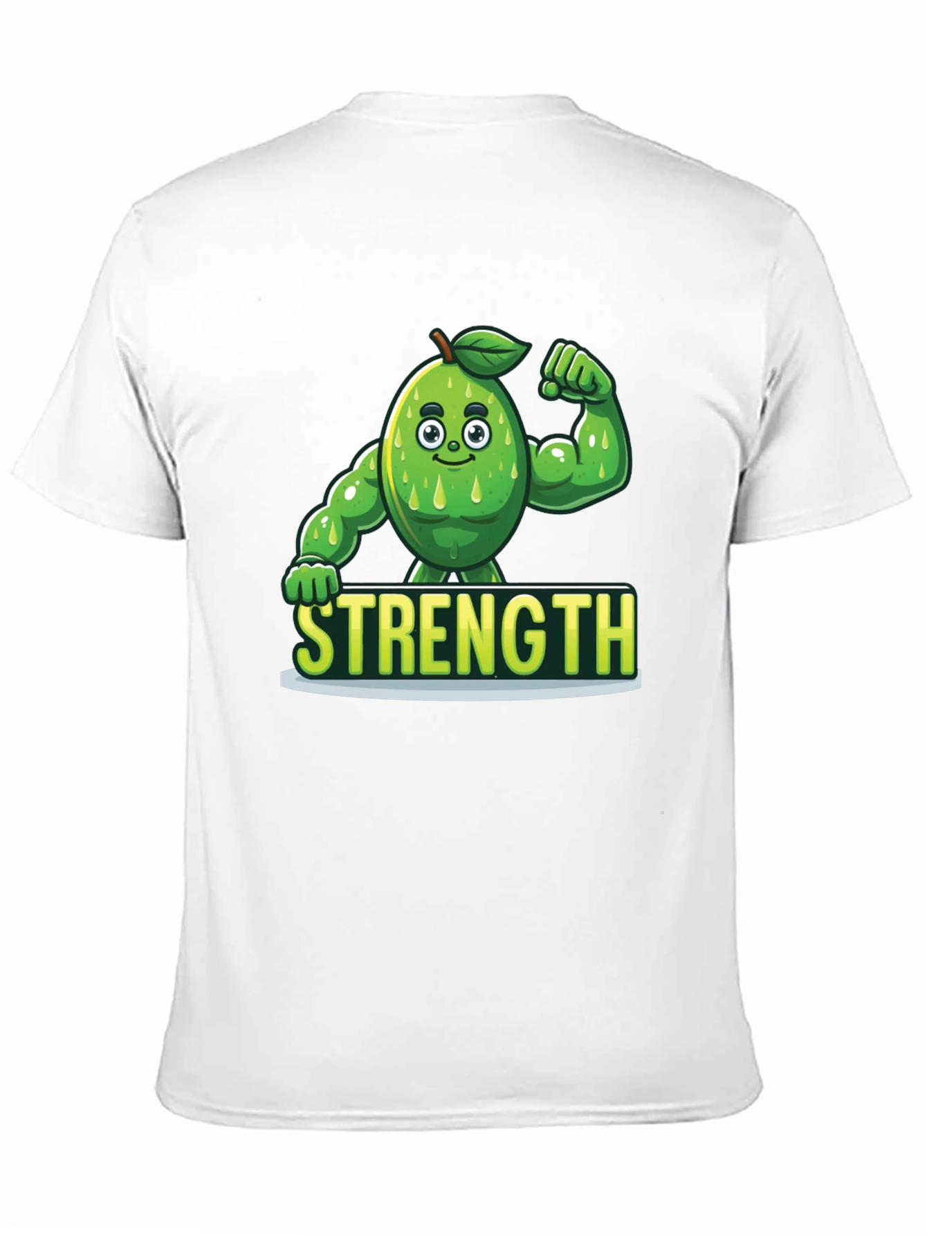 Camiseta Negra de Aguacate Musculoso - Fuerza