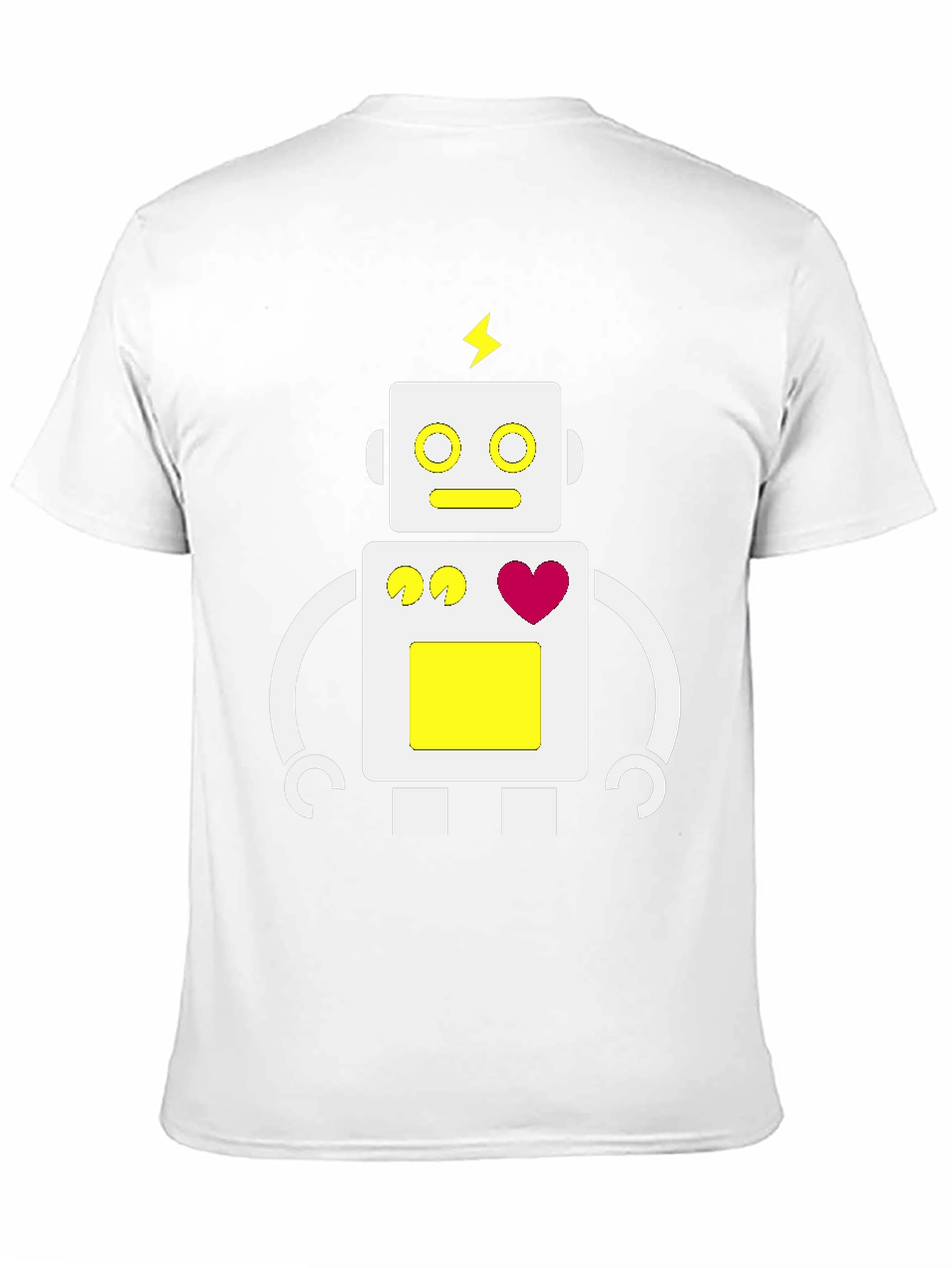 Camiseta Negra con Diseño de Robot Divertido