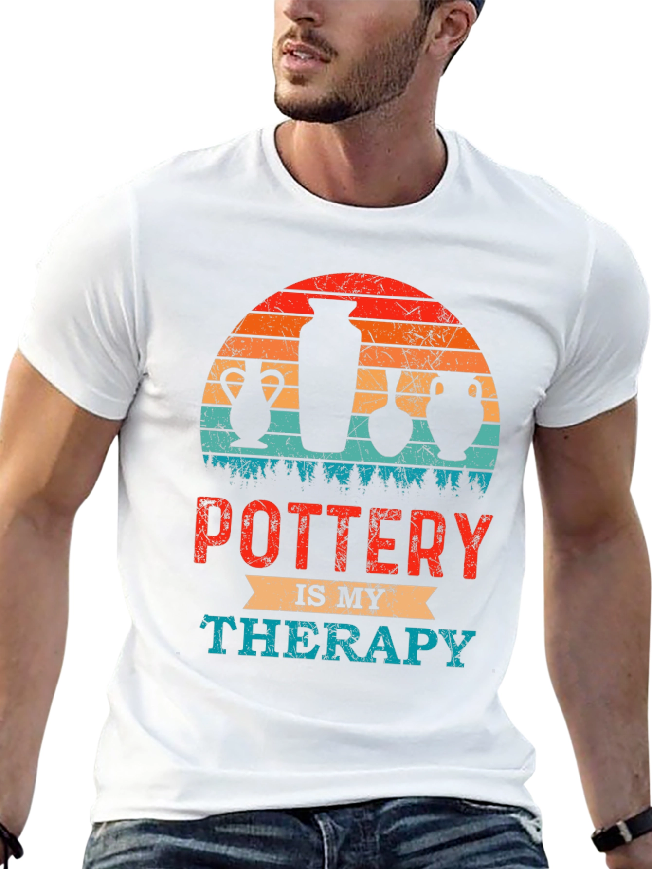 Camiseta Pottery Is My Therapy Estilo Retro