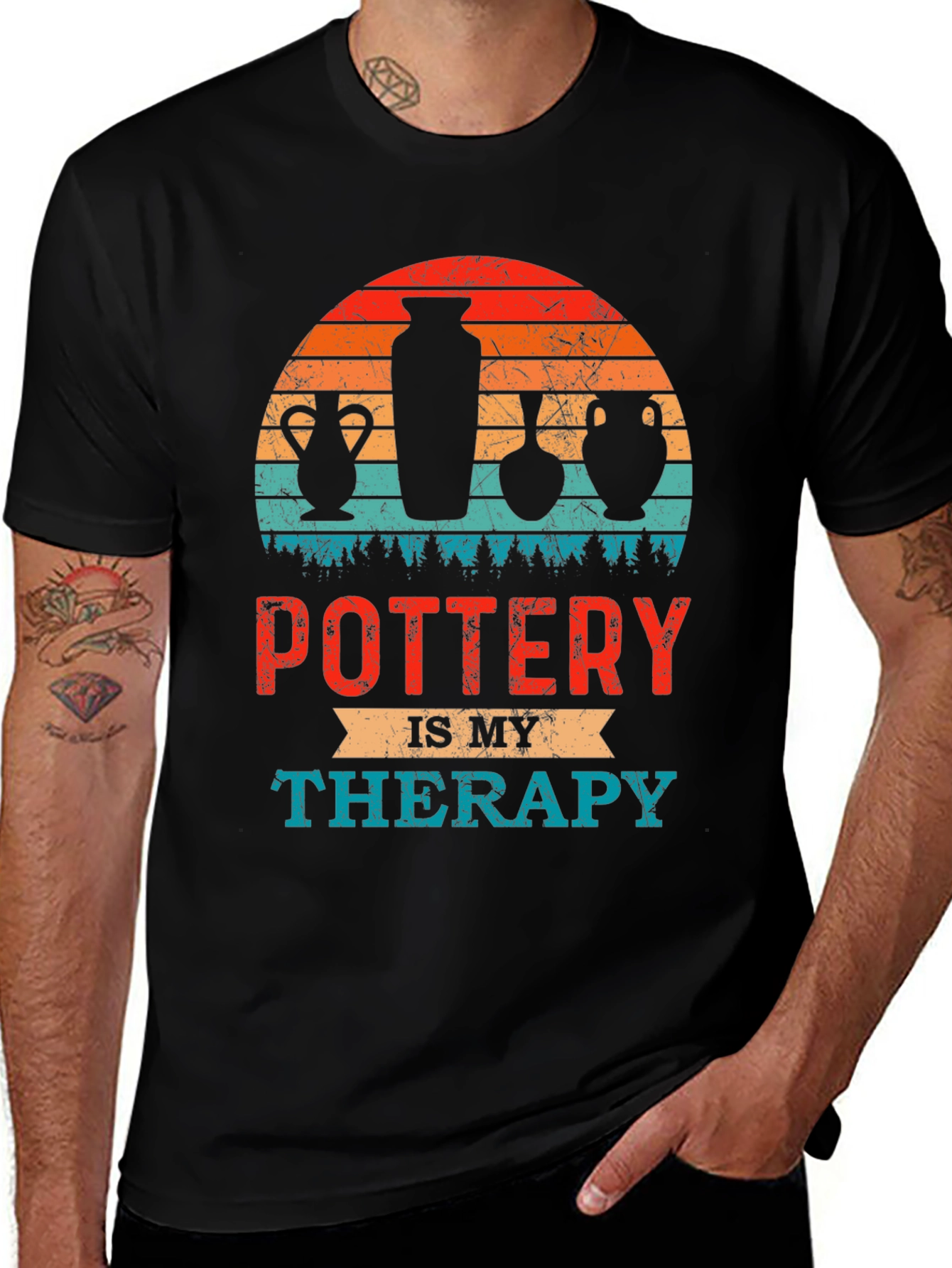 Camiseta Pottery Is My Therapy Estilo Retro