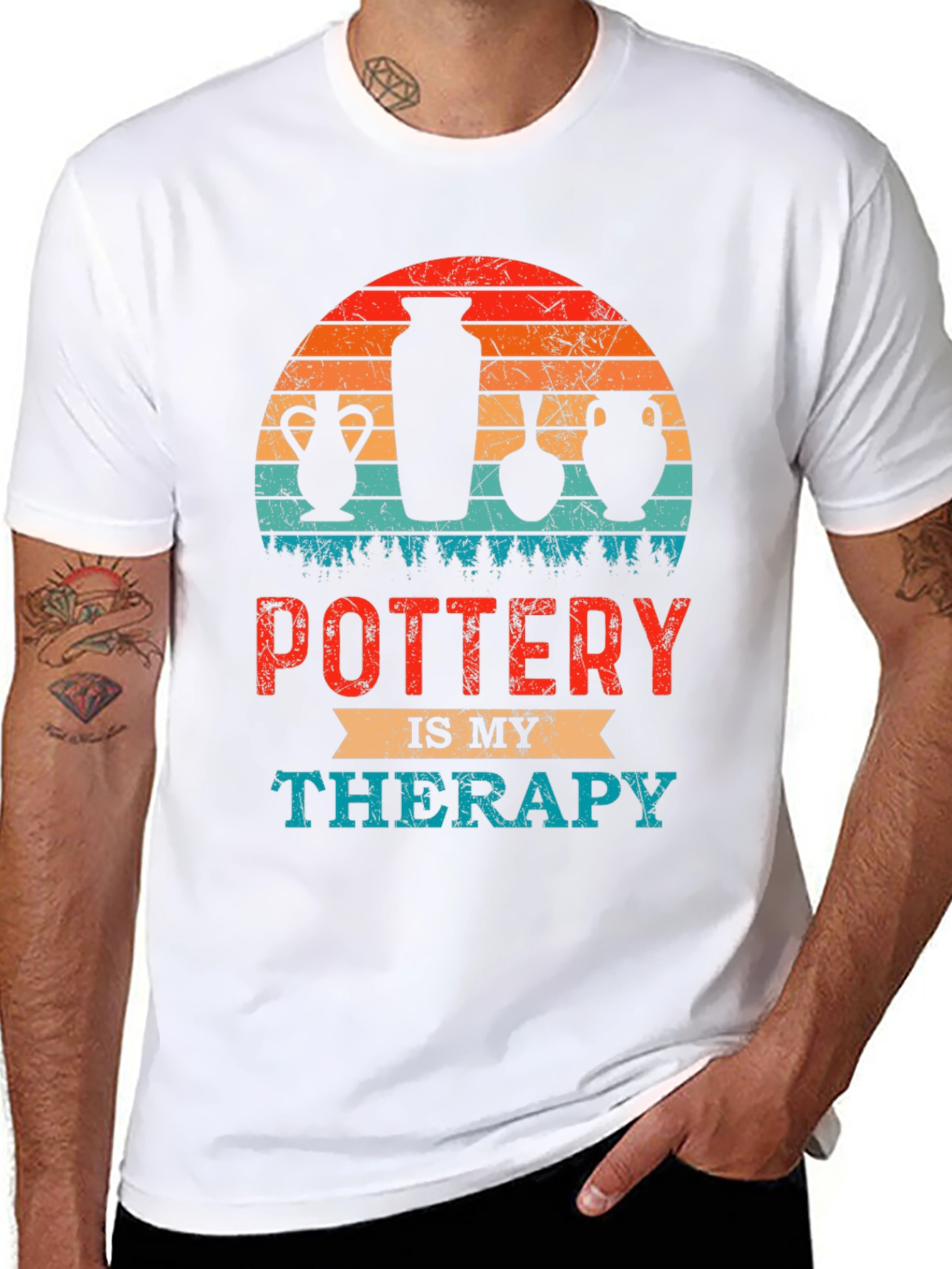 Camiseta Pottery Is My Therapy Estilo Retro