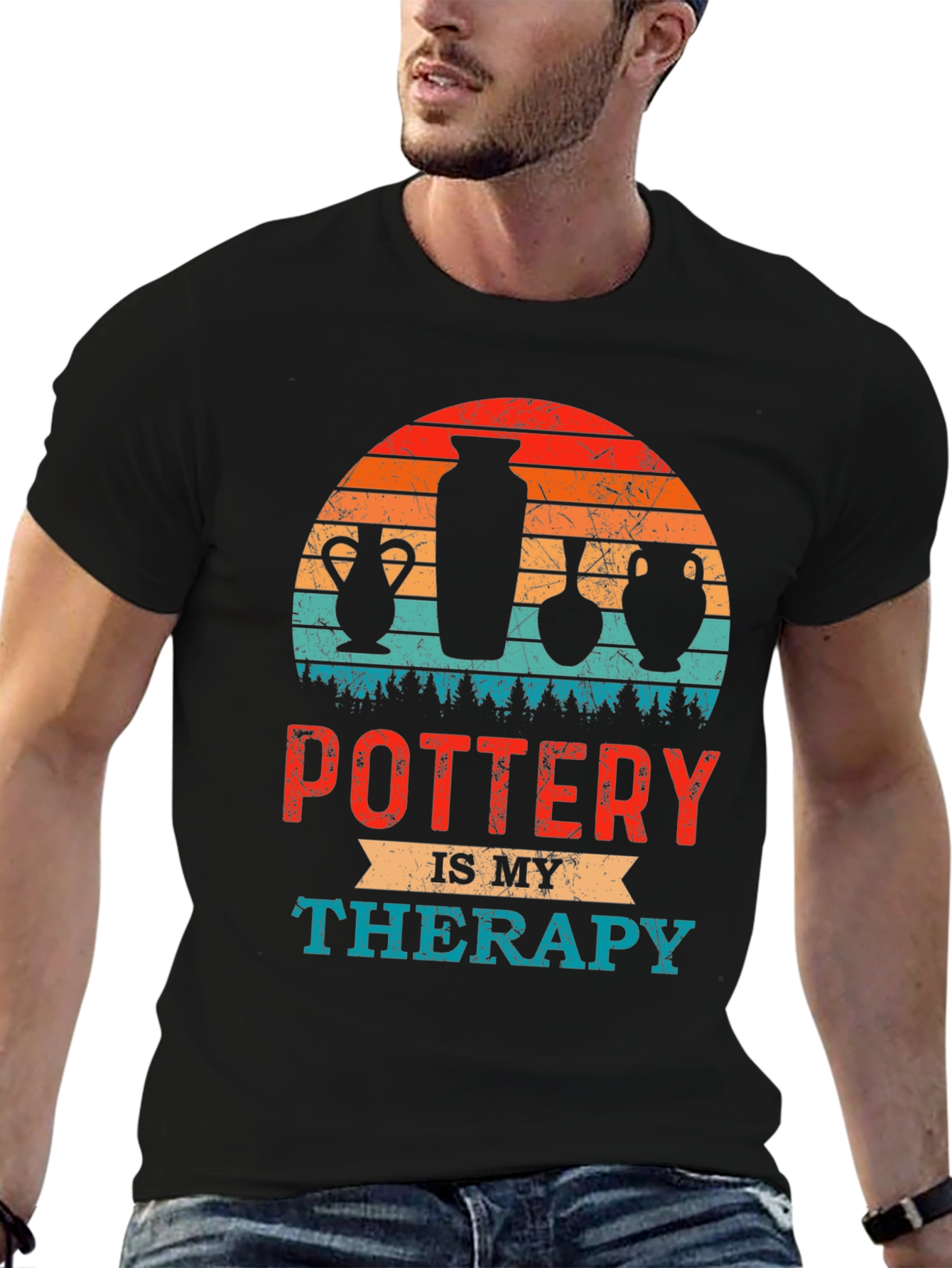 Camiseta Pottery Is My Therapy Estilo Retro