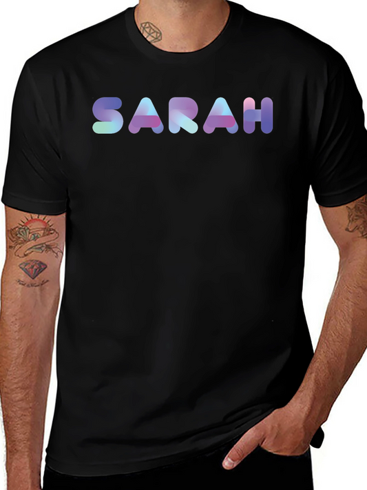 Camiseta Negra Personalizada SARAH Degradado