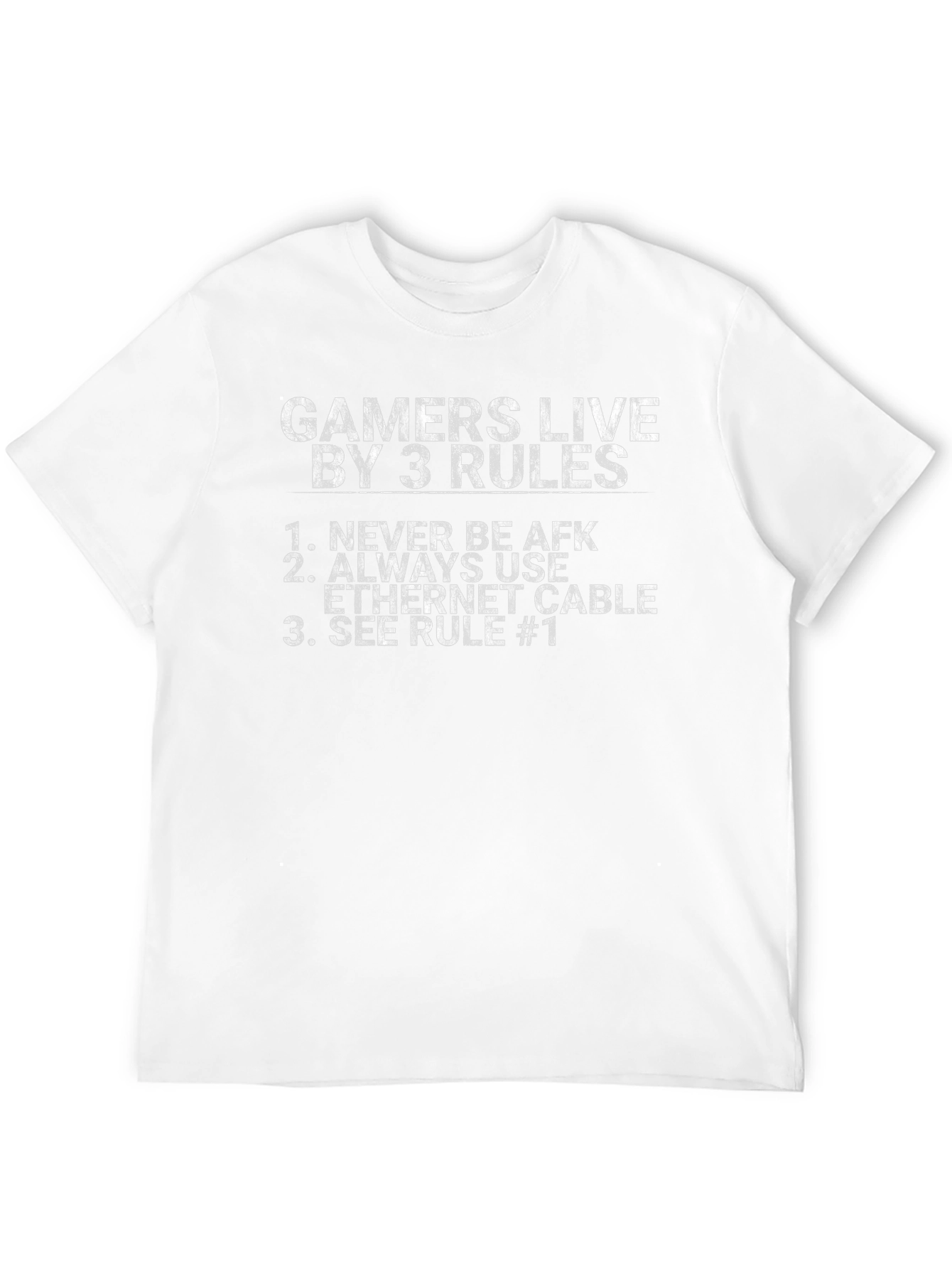 Camiseta Gamer: Las 3 Reglas del Jugador